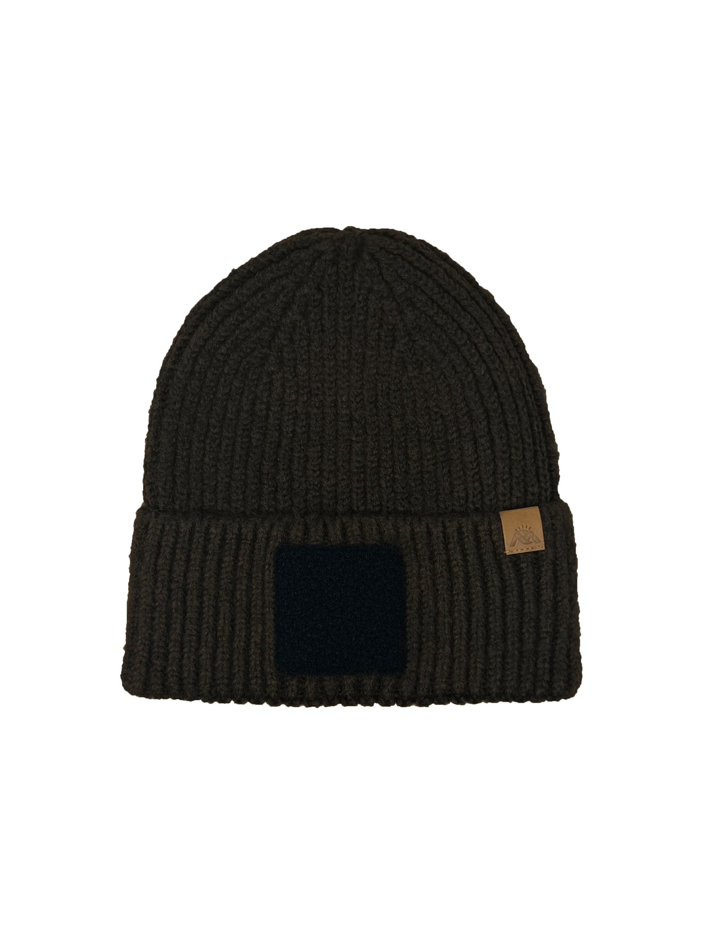 MORNIE | Beanie with Hook and Loop Panel - Wool Blend, Soft, Warm, One Size Fits All