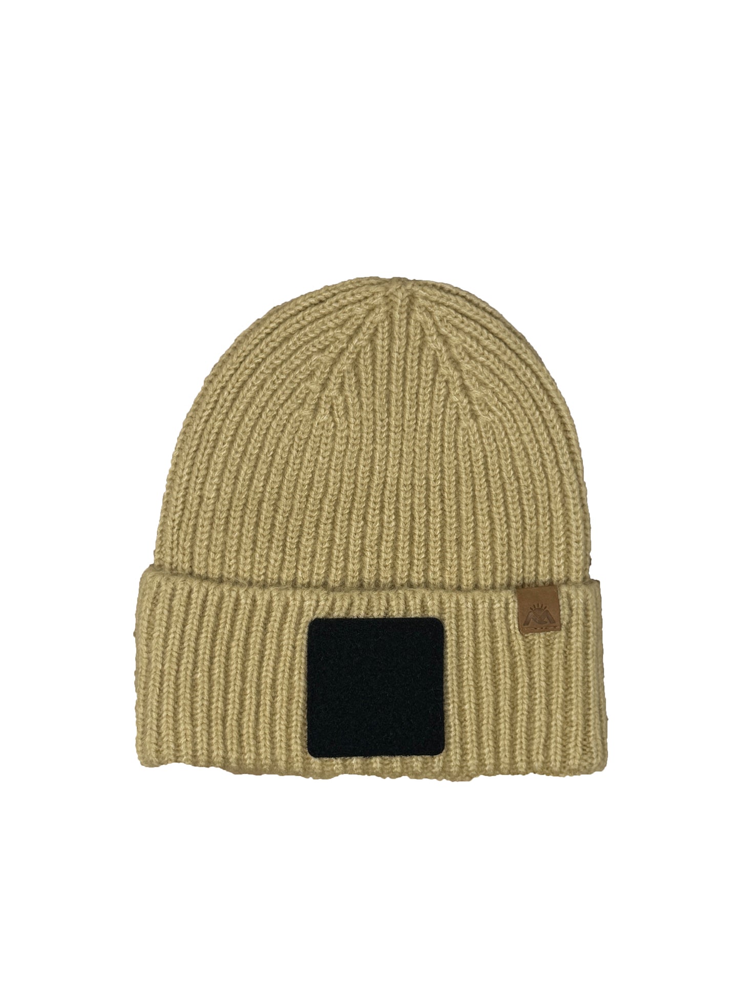 MORNIE | Beanie with Hook and Loop Panel - Wool Blend, Soft, Warm, One Size Fits All