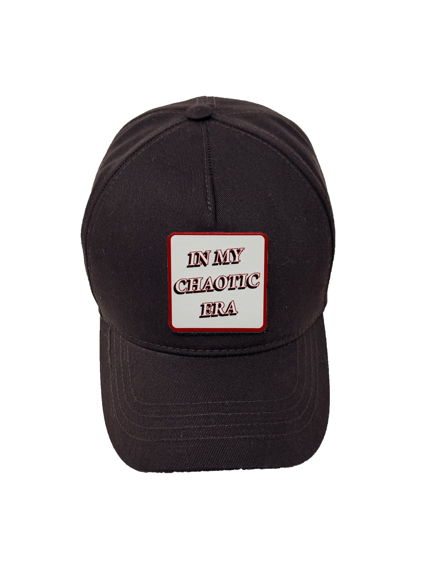 In My Chaotic Era | Embossed Removable Patch 5 Panel Baseball Hat – %100 Cotton, Adjustable Strapback, Curved Bill , One Size Fits Most
