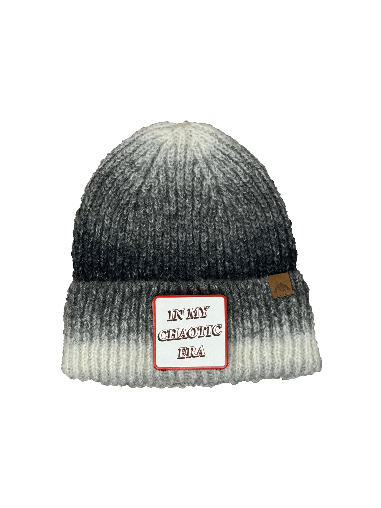 In My Chaotic Era | Embossed Removable Patch Beanie - Wool Blend, Soft, Warm, One Size Fits All