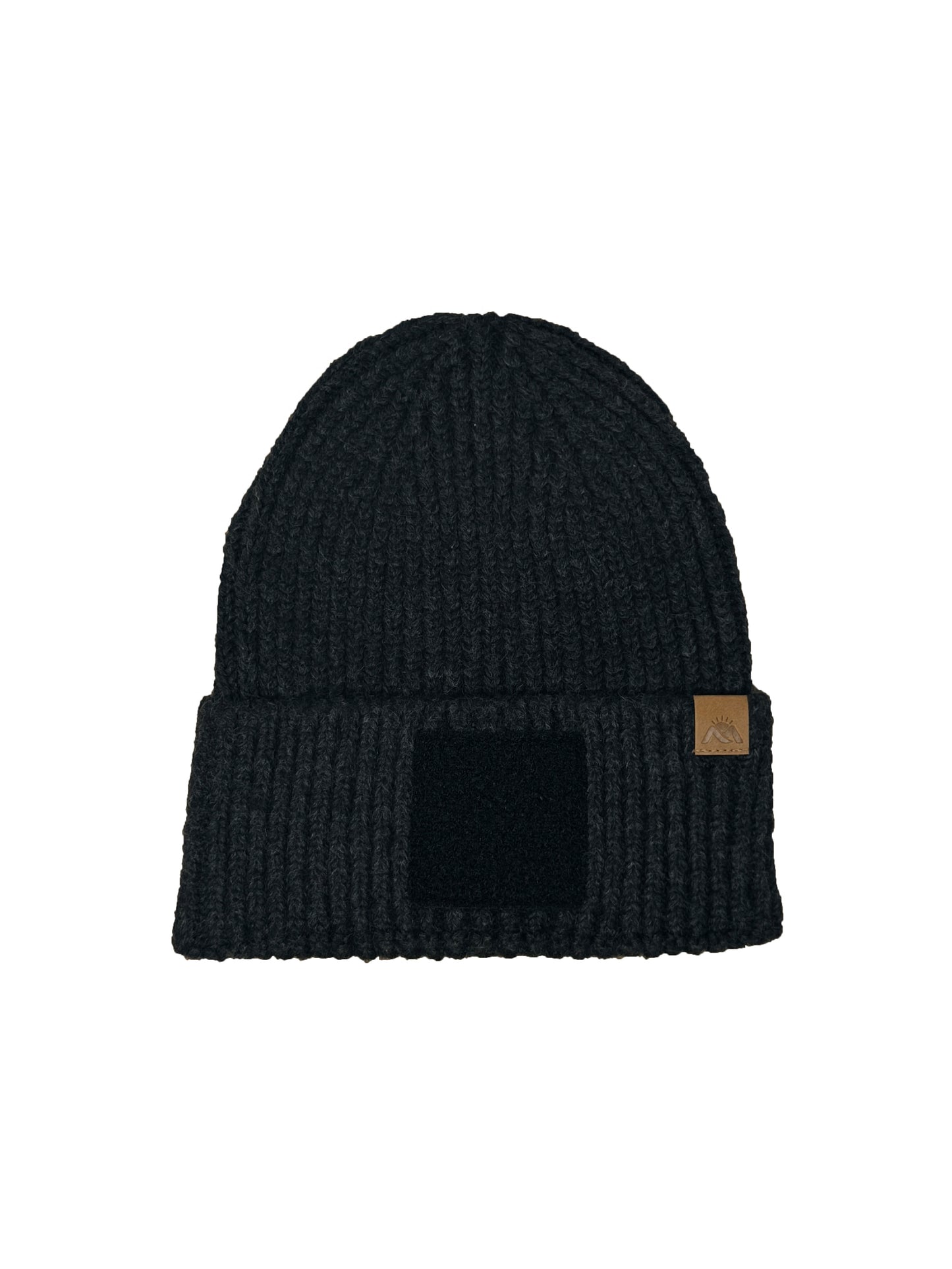 MORNIE | Beanie with Hook and Loop Panel - Wool Blend, Soft, Warm, One Size Fits All