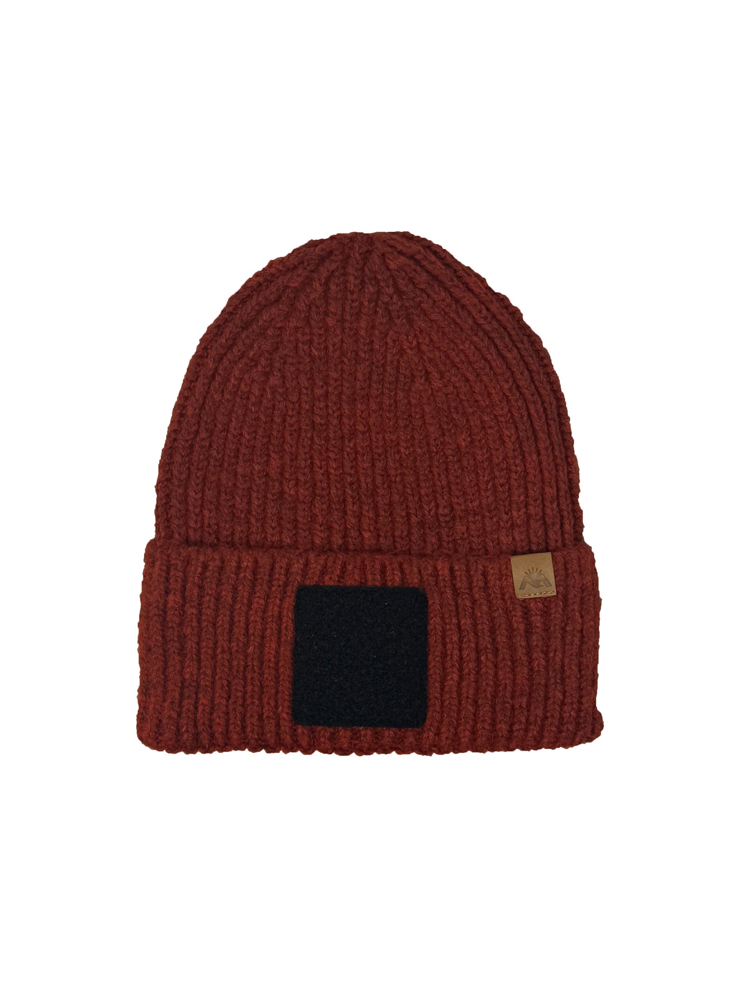 MORNIE | Beanie with Hook and Loop Panel - Wool Blend, Soft, Warm, One Size Fits All
