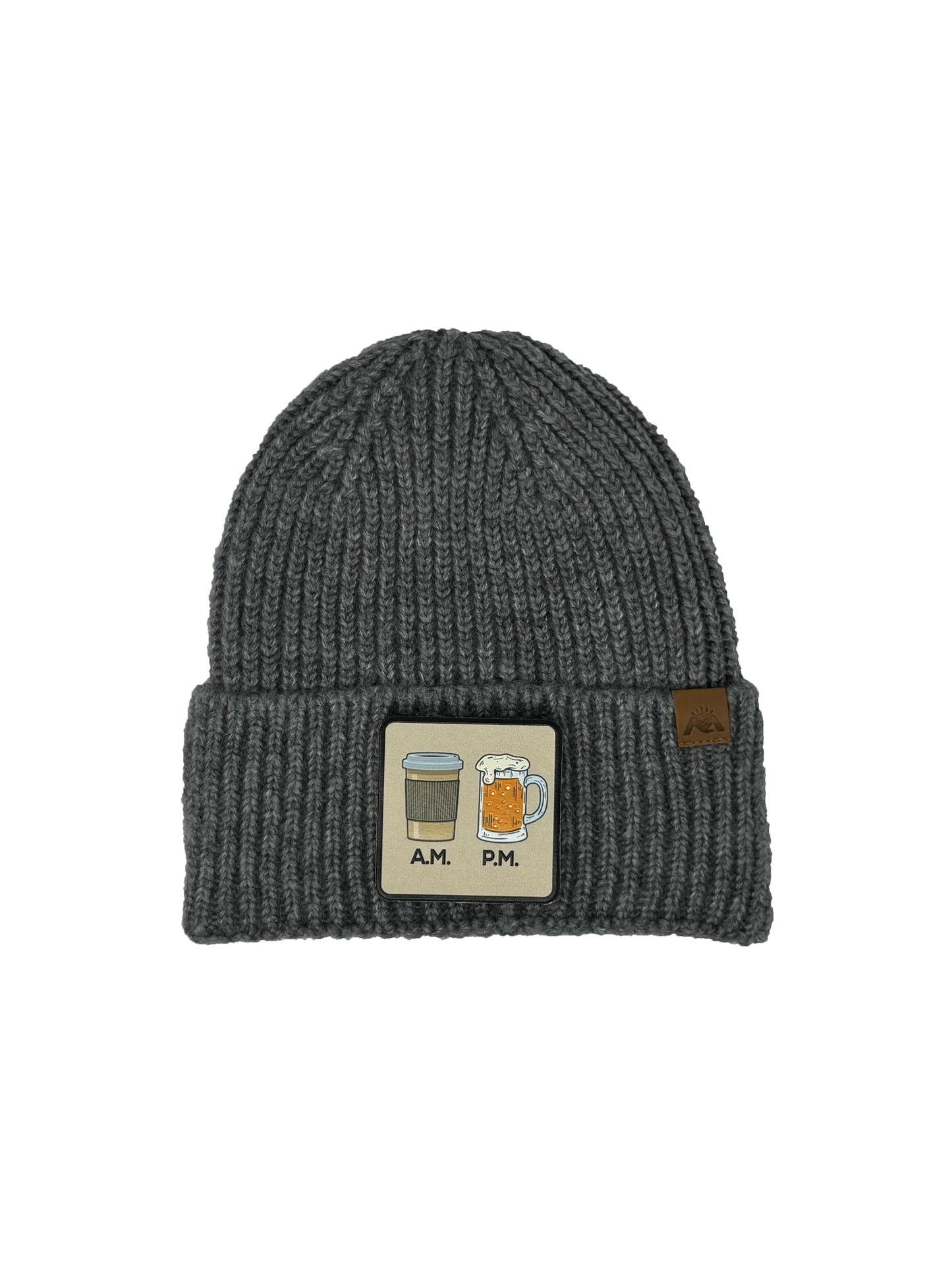 Day N Night | Embossed Removable Lifestyle Patch Beanie - Wool Blend, Soft, Warm, One Size Fits All