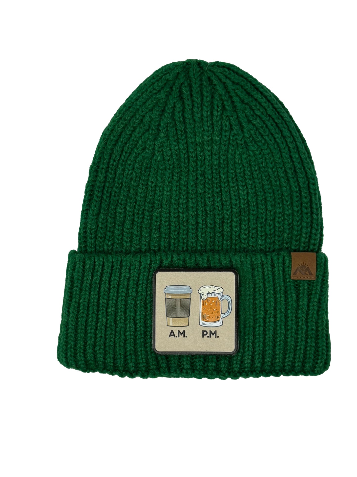 Day N Night | Embossed Removable Lifestyle Patch Beanie - Wool Blend, Soft, Warm, One Size Fits All