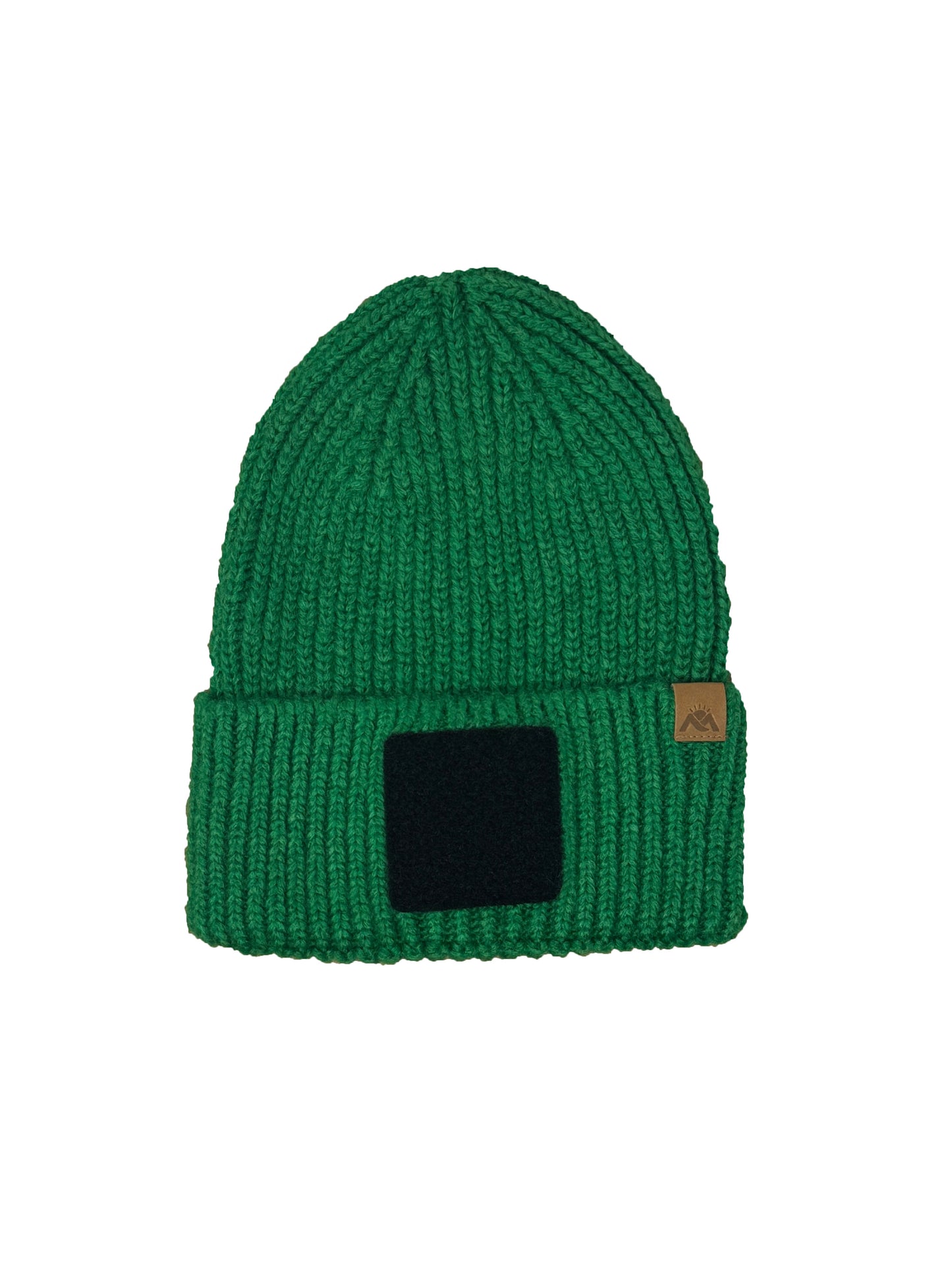 MORNIE | Beanie with Hook and Loop Panel - Wool Blend, Soft, Warm, One Size Fits All