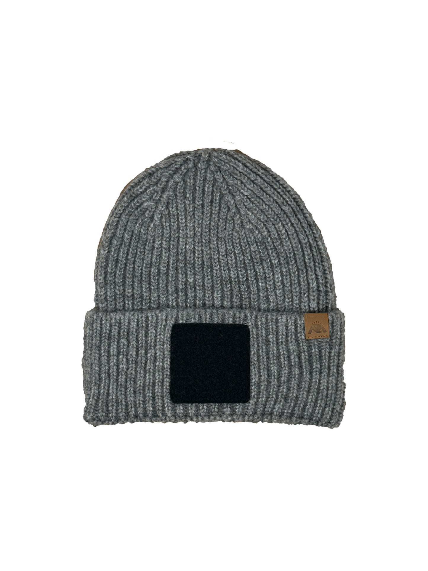MORNIE | Beanie with Hook and Loop Panel - Wool Blend, Soft, Warm, One Size Fits All