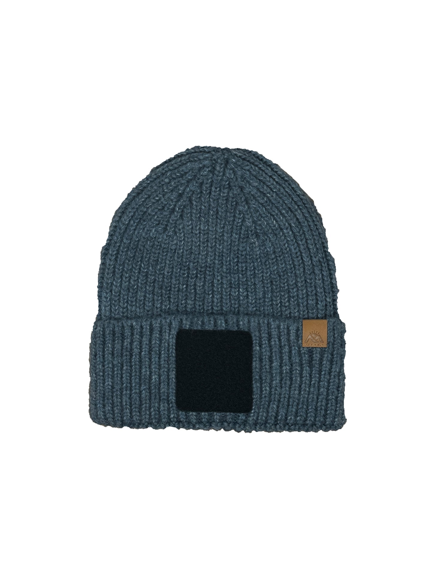 MORNIE | Beanie with Hook and Loop Panel - Wool Blend, Soft, Warm, One Size Fits All