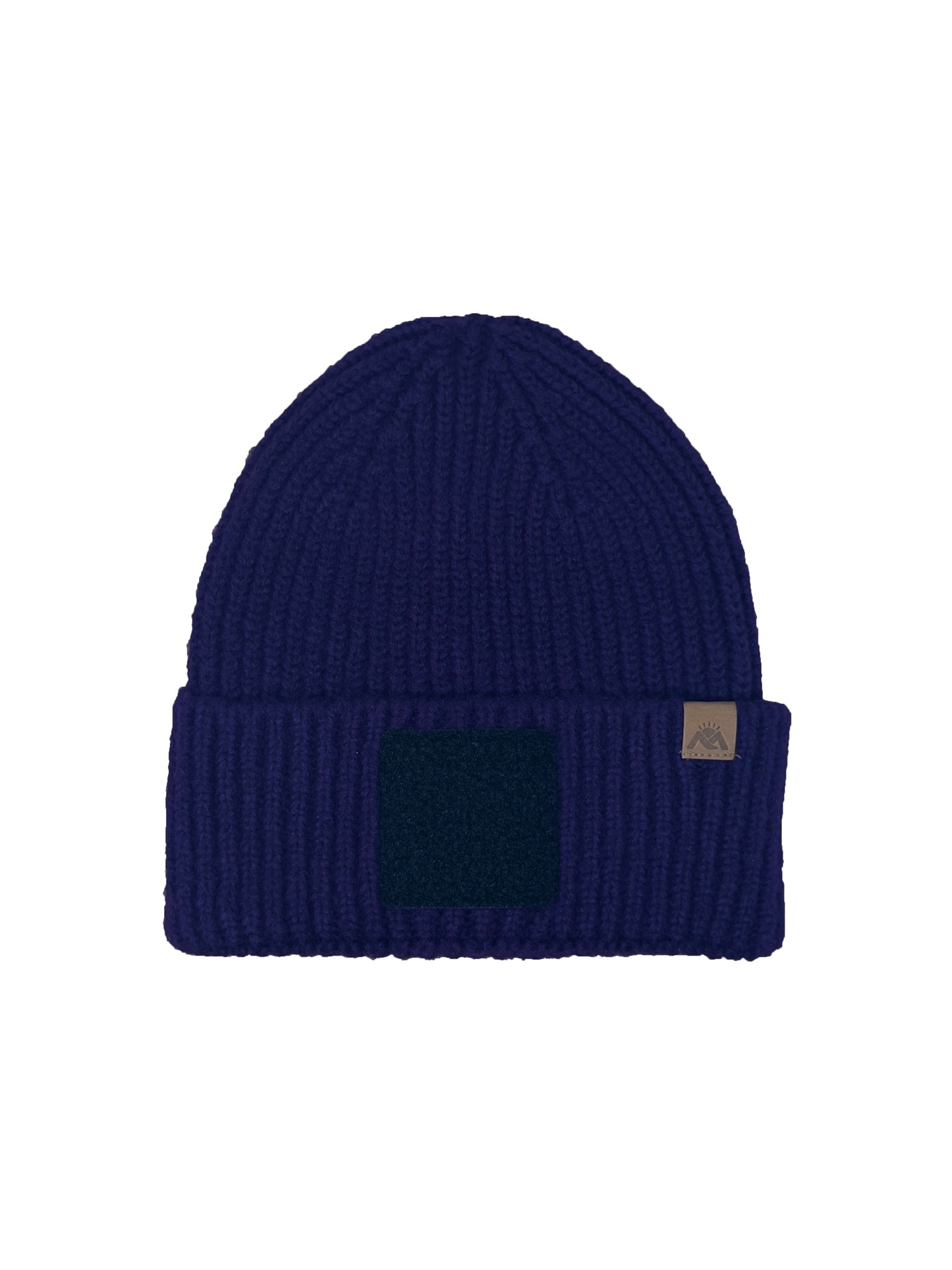 MORNIE | Beanie with Hook and Loop Panel - Wool Blend, Soft, Warm, One Size Fits All