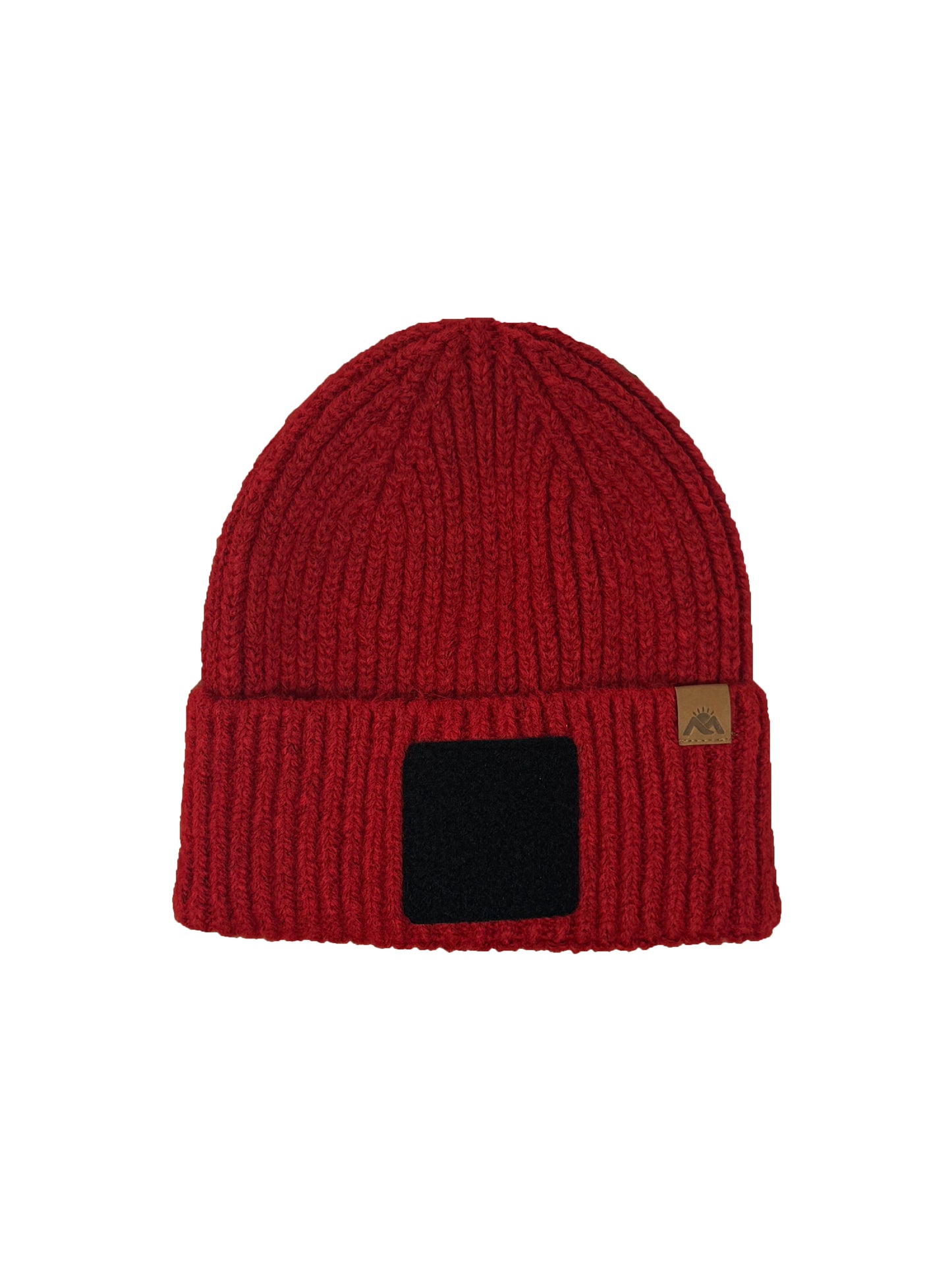 MORNIE | Beanie with Hook and Loop Panel - Wool Blend, Soft, Warm, One Size Fits All