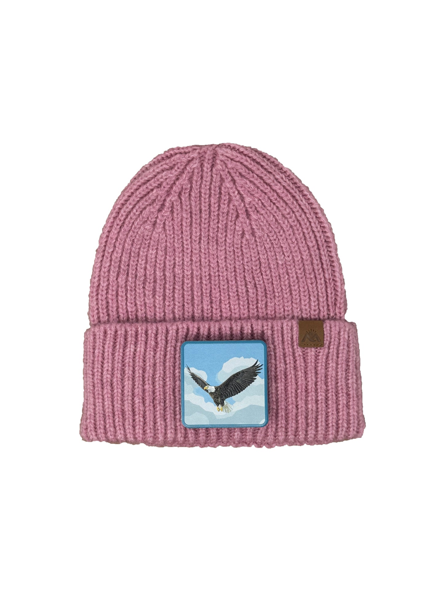 Sky Hunter | Embossed Removable Patch Beanie - Wool Blend, Soft, Warm, One Size Fits All