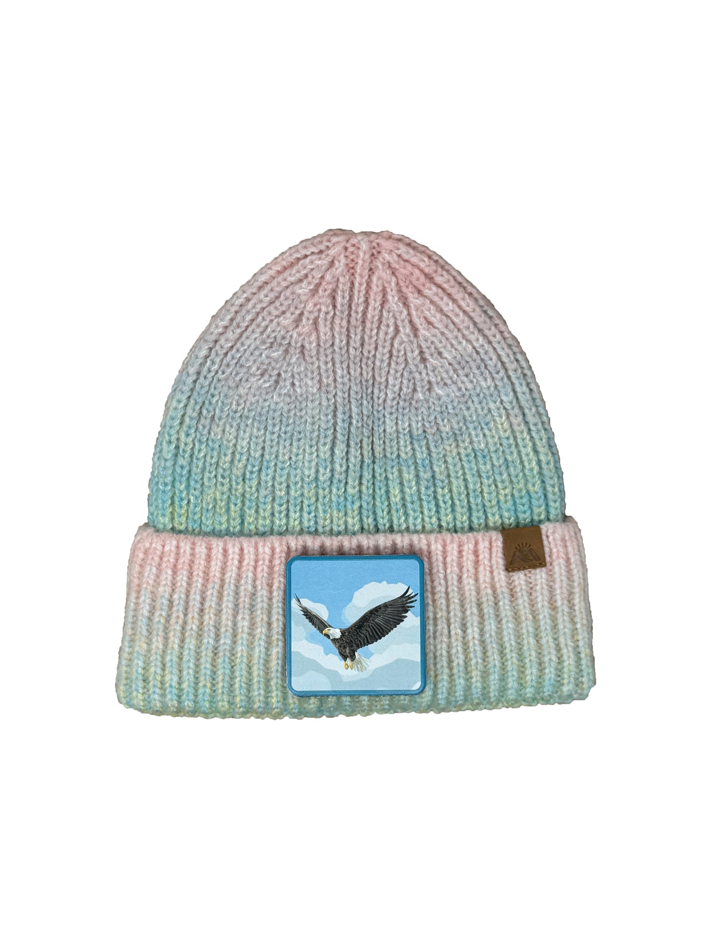 Sky Hunter | Embossed Removable Patch Beanie - Wool Blend, Soft, Warm, One Size Fits All