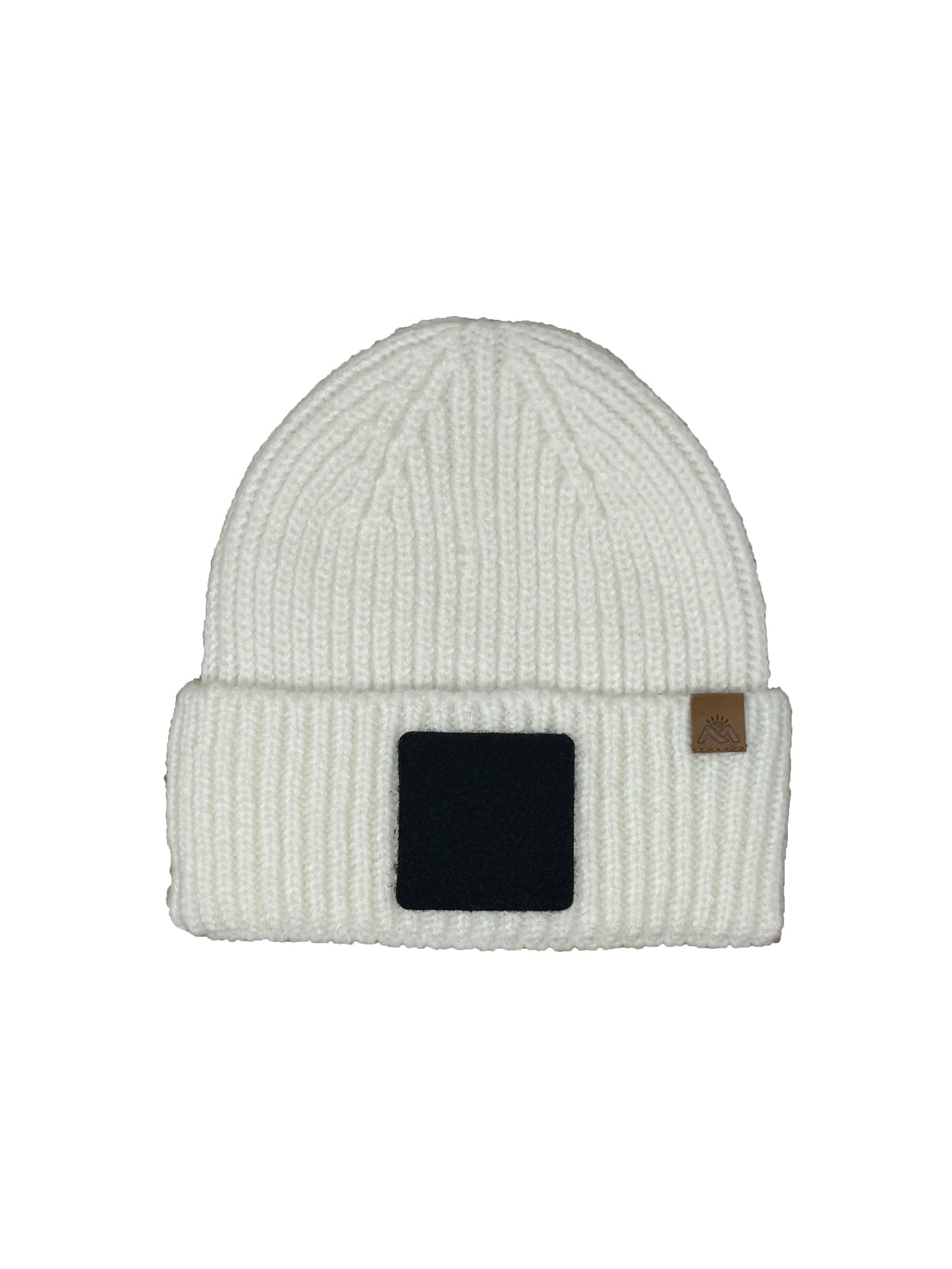 MORNIE | Beanie with Hook and Loop Panel - Wool Blend, Soft, Warm, One Size Fits All