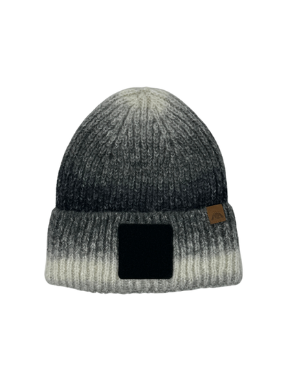 MORNIE | Beanie with Hook and Loop Panel - Wool Blend, Soft, Warm, One Size Fits Most