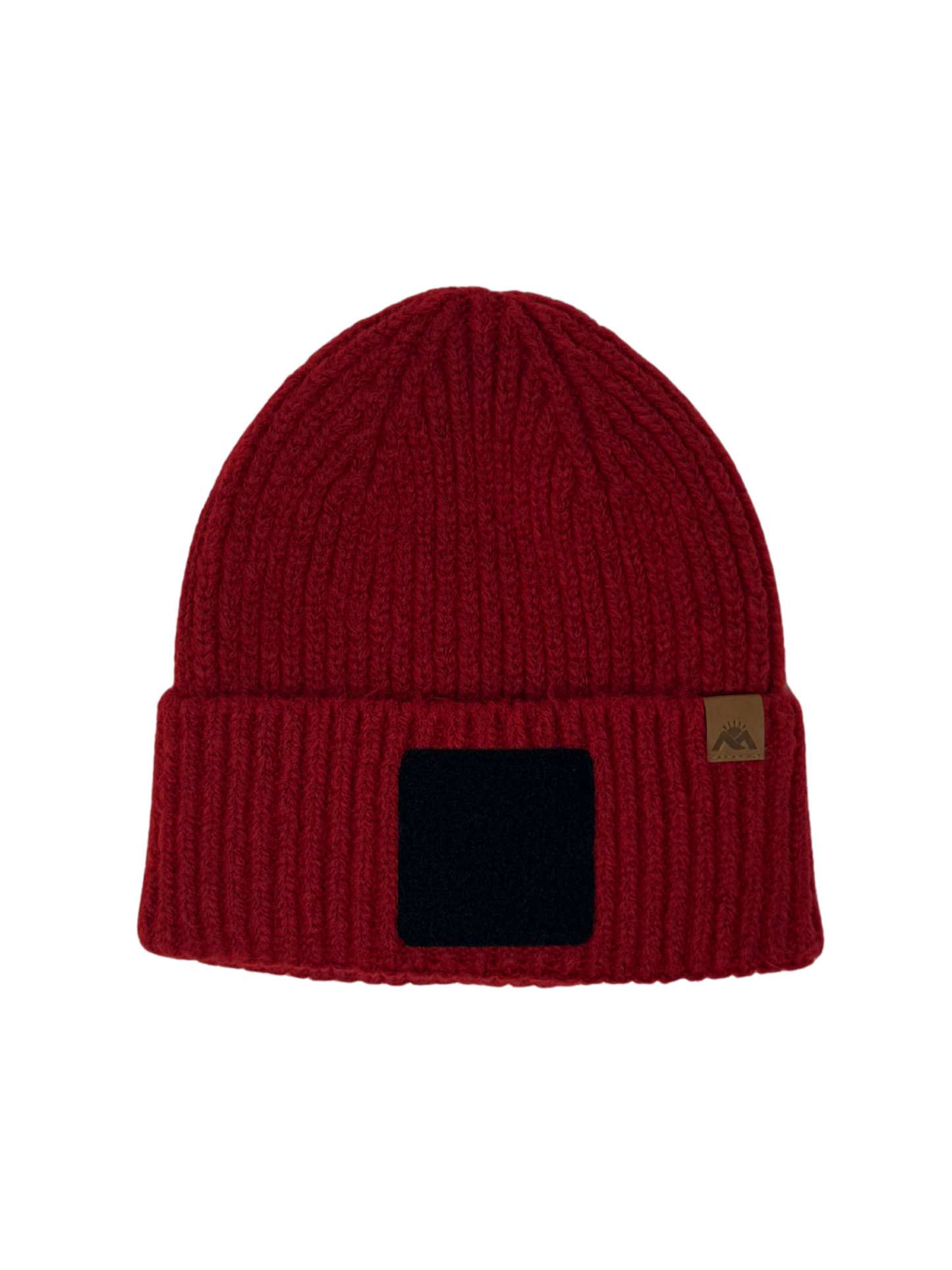 MORNIE | Beanie with Hook and Loop Panel - Wool Blend, Soft, Warm, One Size Fits Most