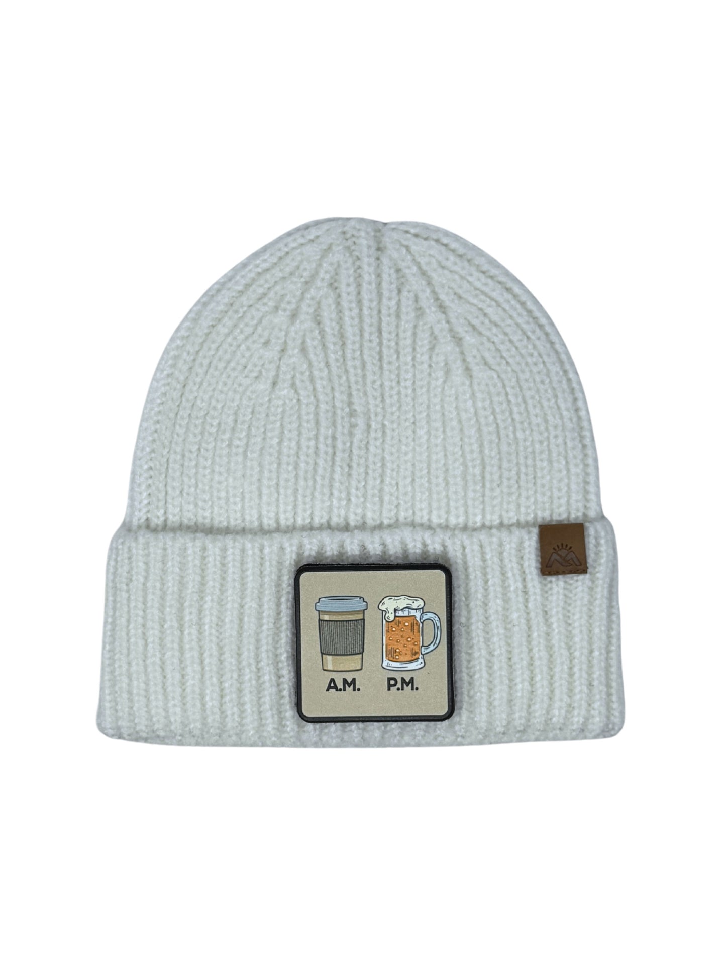 Day N Night | Embossed Removable Lifestyle Patch Beanie - Wool Blend, Soft, Warm, One Size Fits Most
