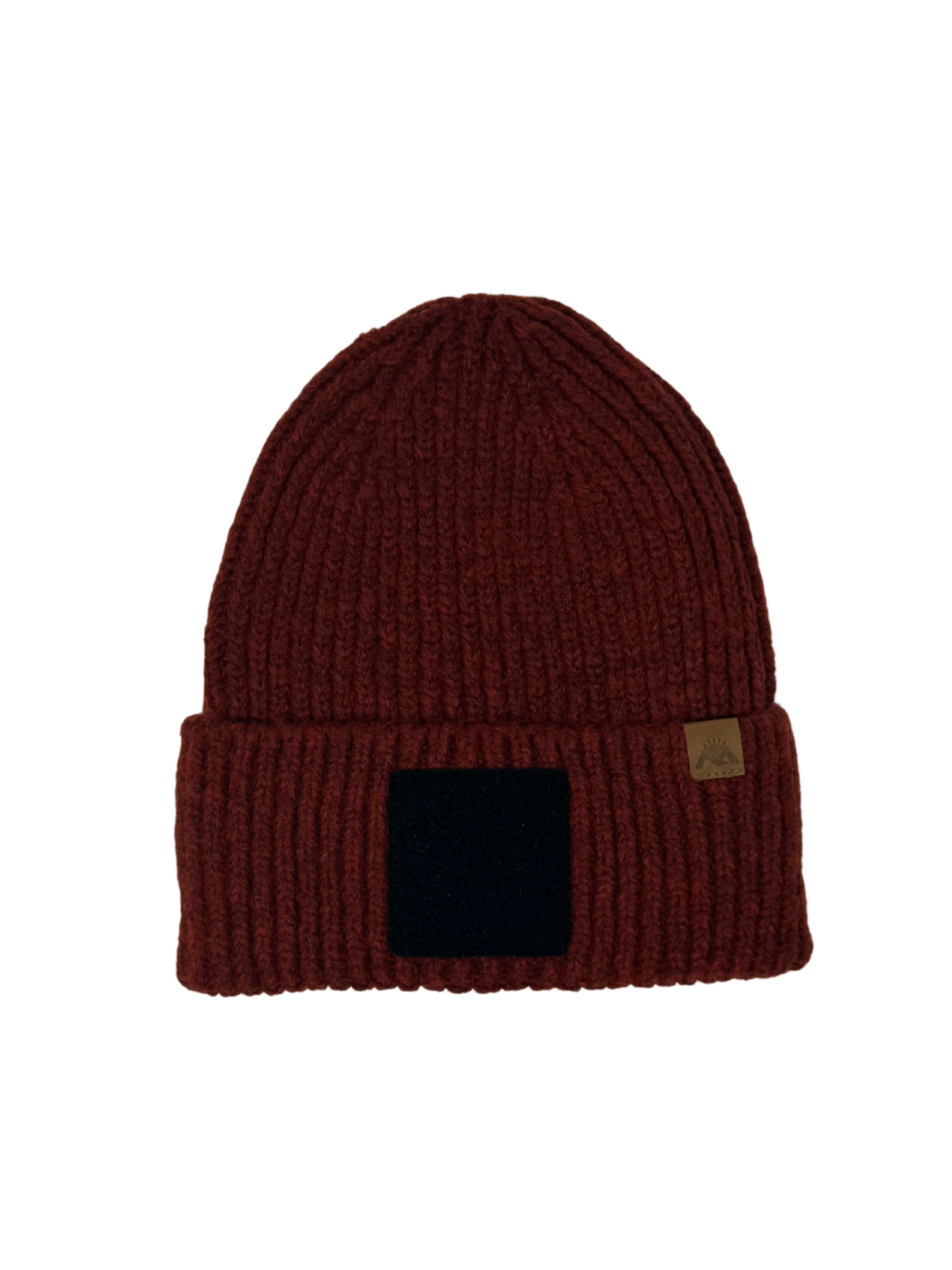 MORNIE | Beanie with Hook and Loop Panel - Wool Blend, Soft, Warm, One Size Fits Most