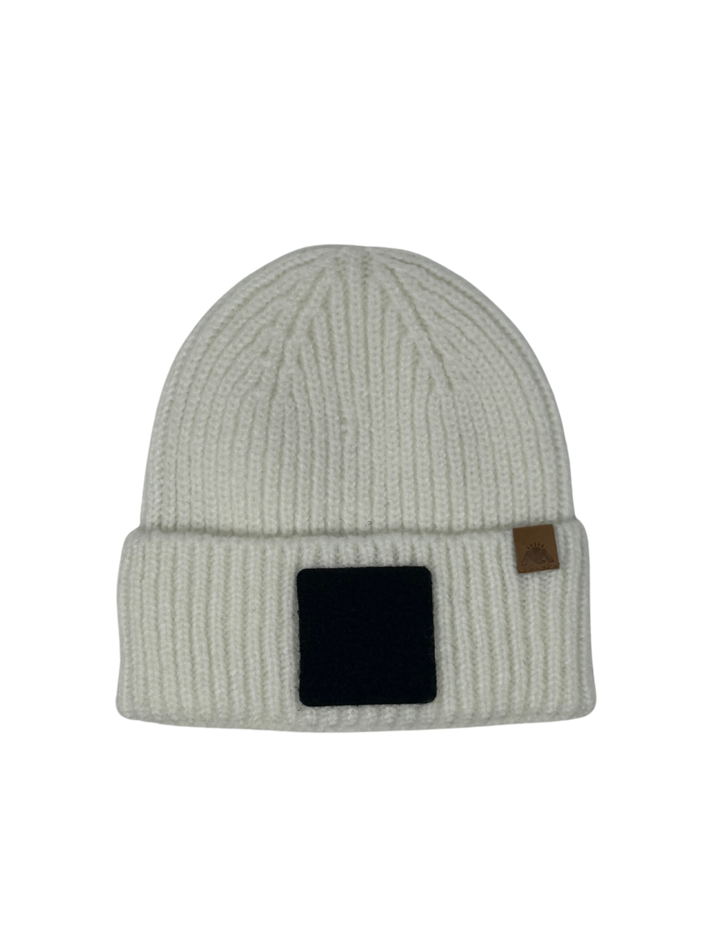 MORNIE | Beanie with Hook and Loop Panel - Wool Blend, Soft, Warm, One Size Fits Most
