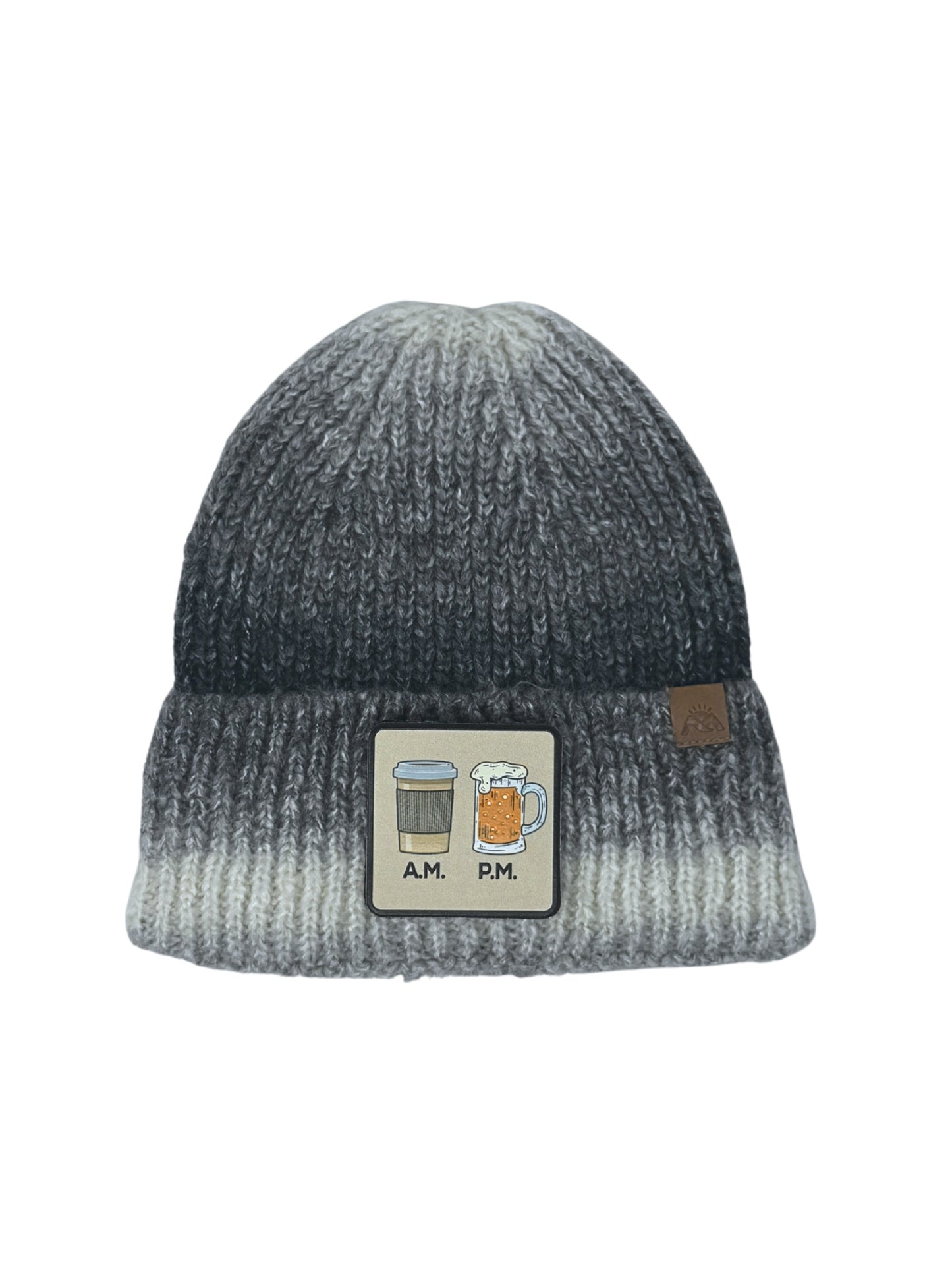Day N Night | Embossed Removable Lifestyle Patch Beanie - Wool Blend, Soft, Warm, One Size Fits Most