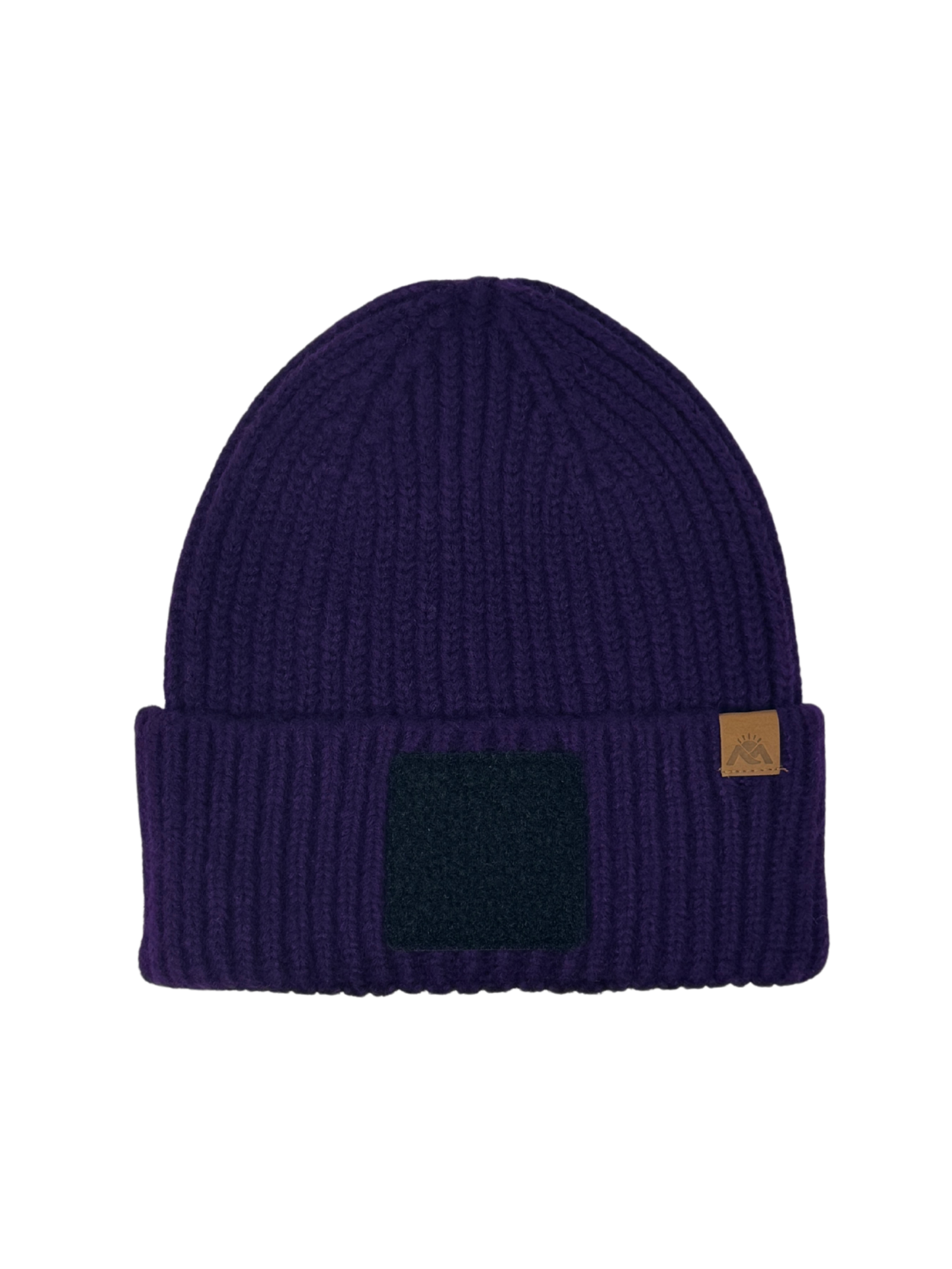 MORNIE | Beanie with Hook and Loop Panel - Wool Blend, Soft, Warm, One Size Fits Most