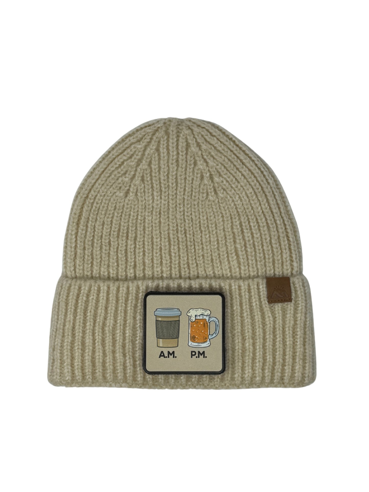 Day N Night | Embossed Removable Lifestyle Patch Beanie - Wool Blend, Soft, Warm, One Size Fits Most