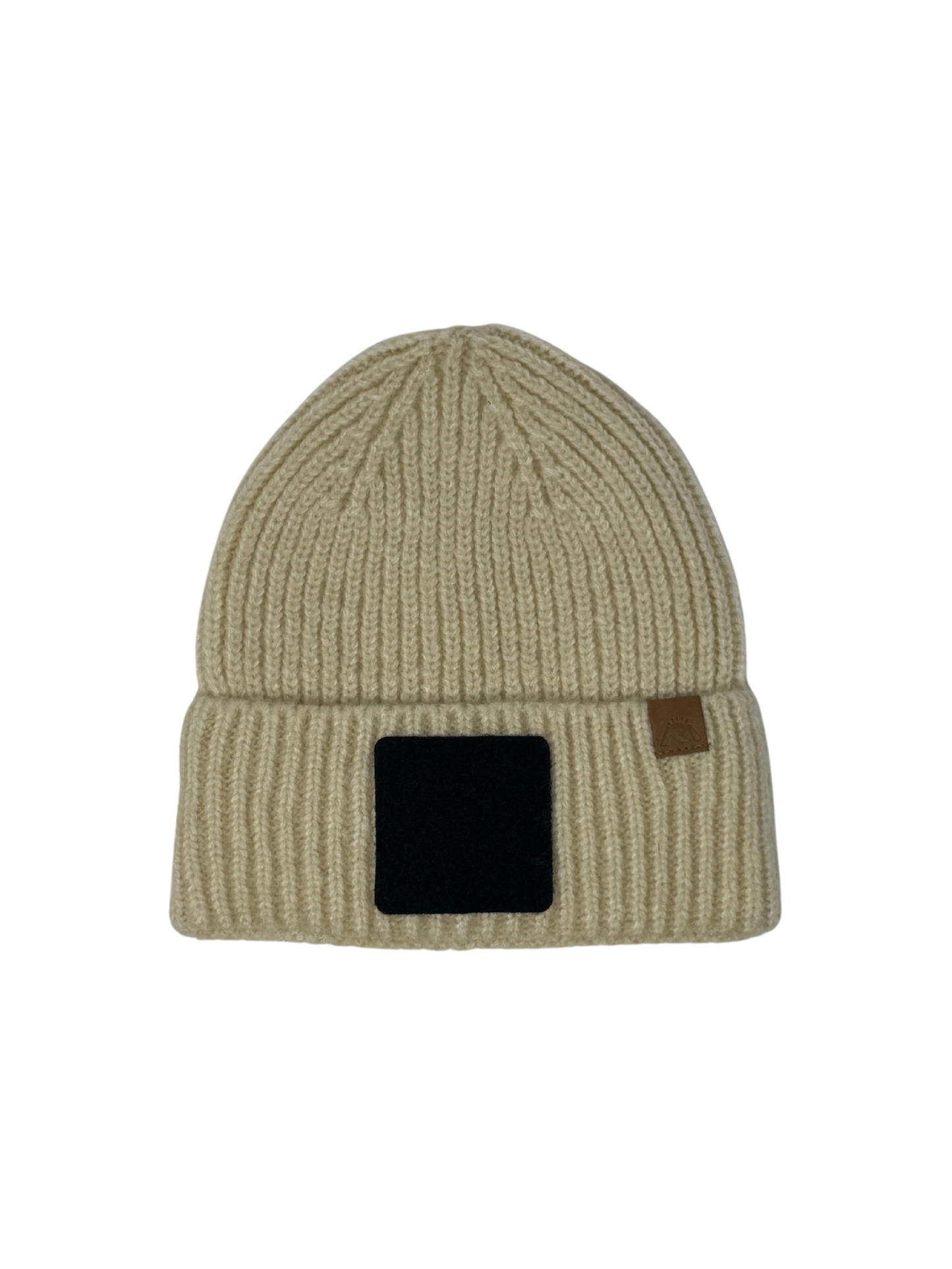 MORNIE | Beanie with Hook and Loop Panel - Wool Blend, Soft, Warm, One Size Fits Most