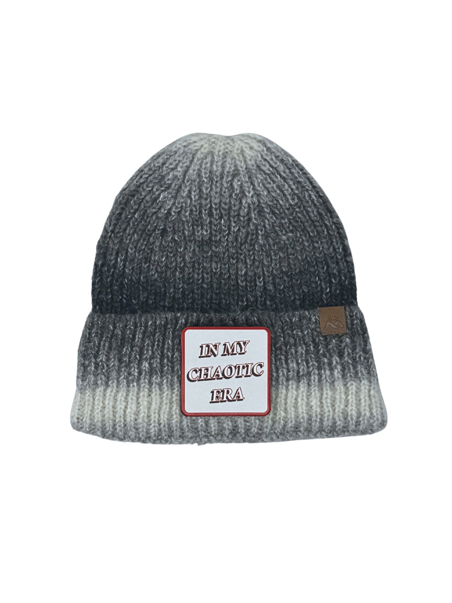 In My Chaotic Era | Embossed Removable Patch Beanie - Wool Blend, Soft, Warm, One Size Fits Most