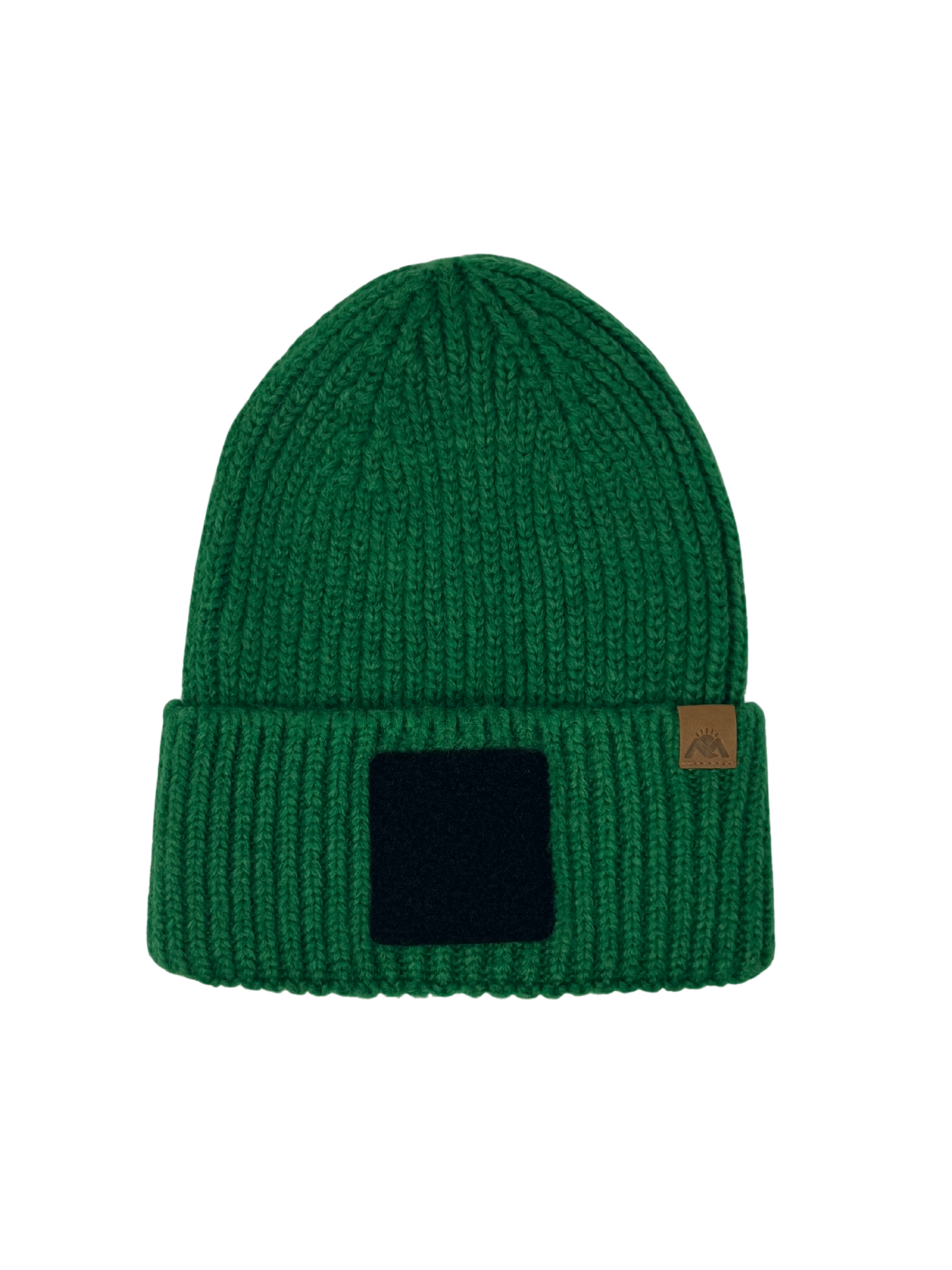 MORNIE | Beanie with Hook and Loop Panel - Wool Blend, Soft, Warm, One Size Fits Most
