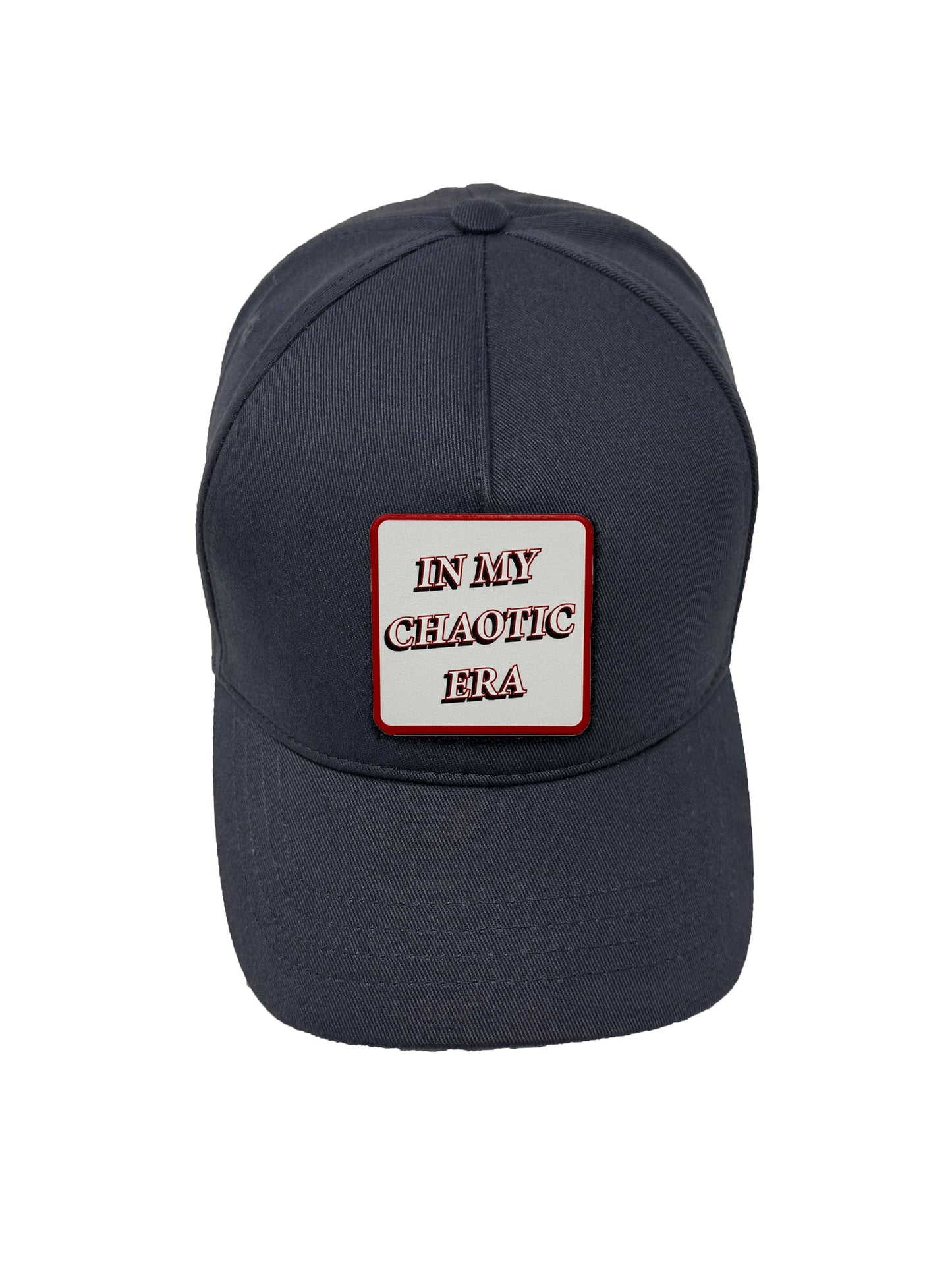 In My Chaotic Era | Embossed Removable Patch 5 Panel Baseball Hat – %100 Cotton, Adjustable Strapback, Curved Bill , One Size Fits Most