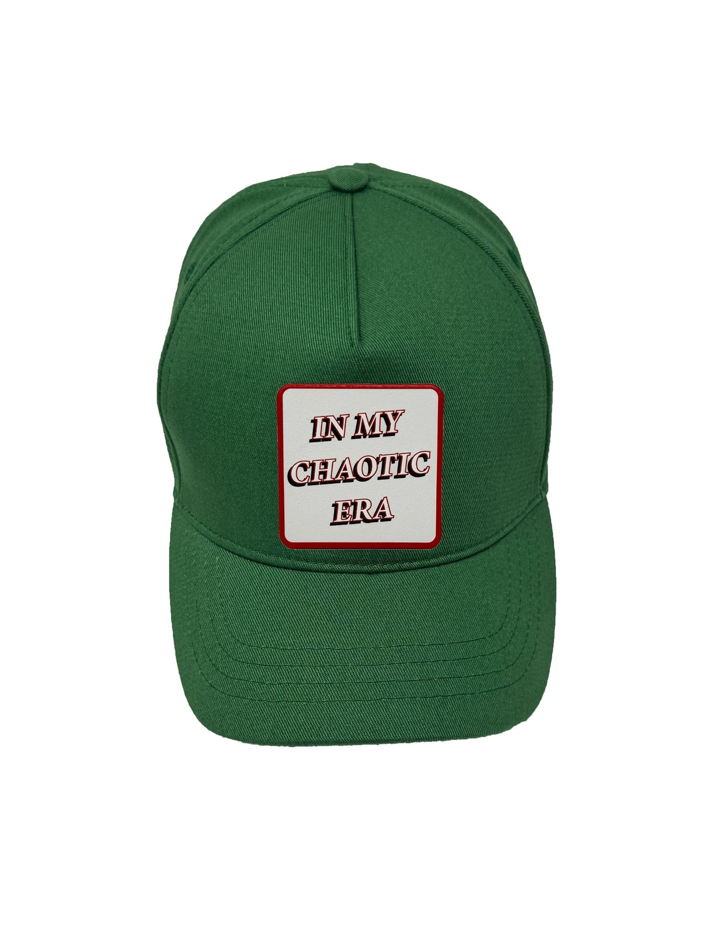 In My Chaotic Era | Embossed Removable Patch 5 Panel Baseball Hat – %100 Cotton, Adjustable Strapback, Curved Bill , One Size Fits Most
