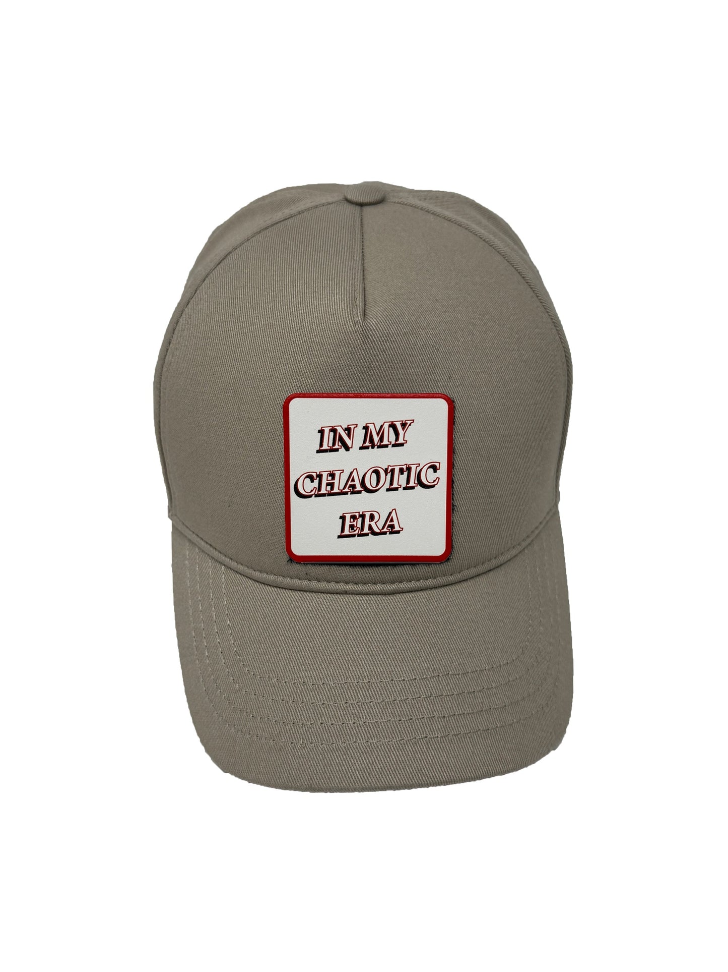 In My Chaotic Era | Embossed Removable Patch 5 Panel Baseball Hat – %100 Cotton, Adjustable Strapback, Curved Bill , One Size Fits Most