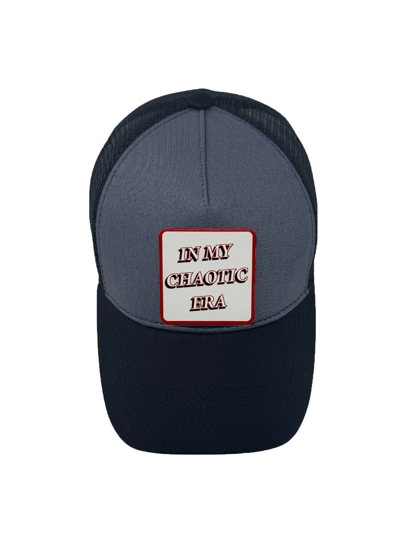 In My Chaotic Era | Embossed Removable Patch Trucker Hat – Adjustable Snapback, Breathable Mesh, One Size Fits Most