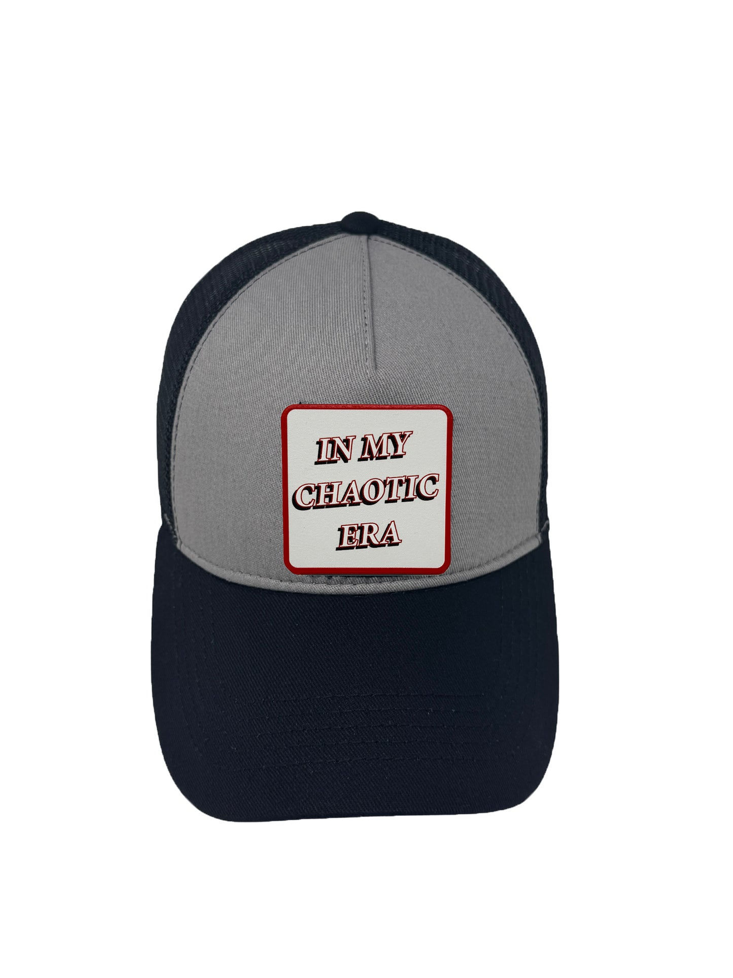 In My Chaotic Era | Embossed Removable Patch Trucker Hat – Adjustable Snapback, Breathable Mesh, One Size Fits Most