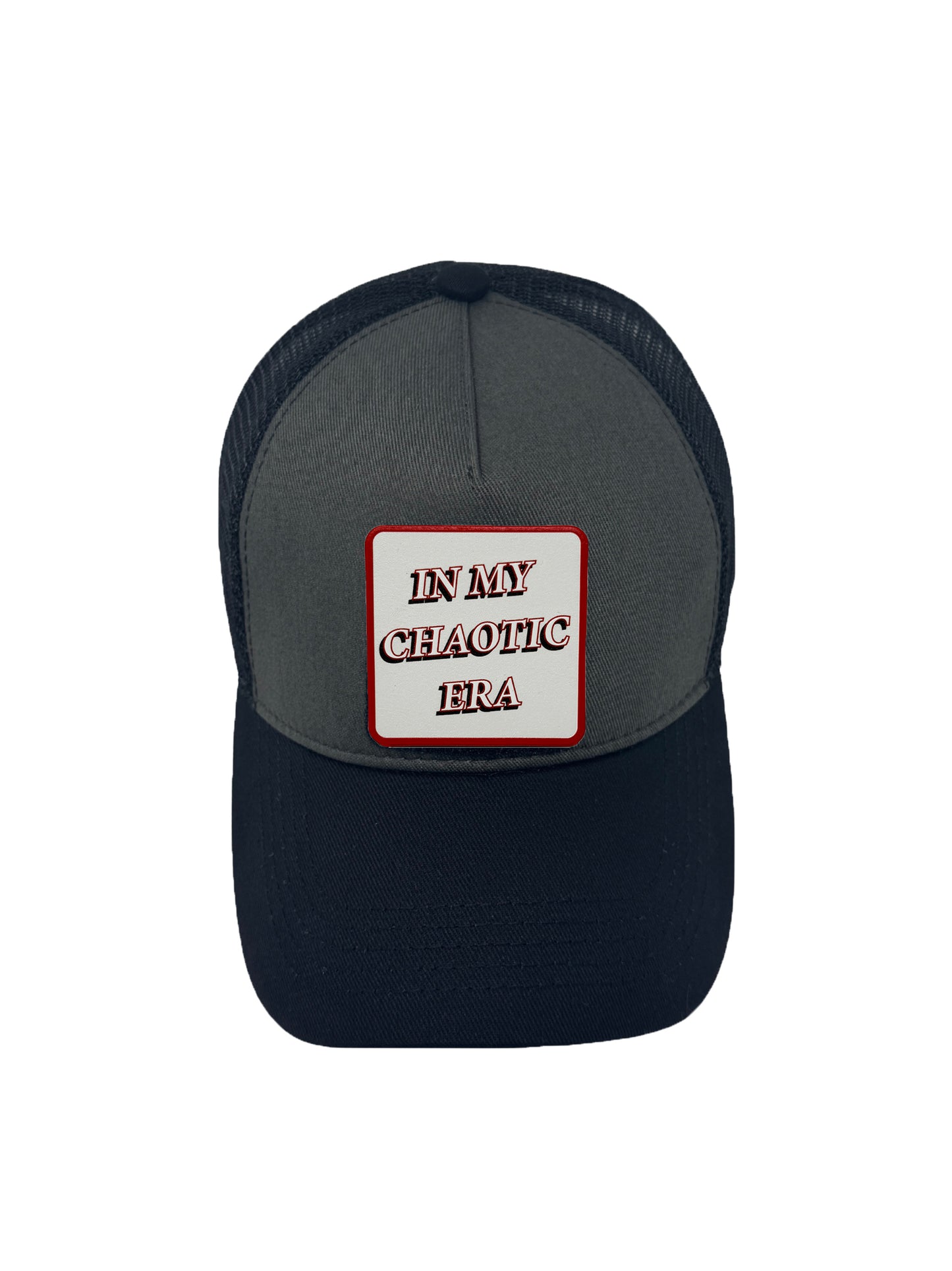 In My Chaotic Era | Embossed Removable Patch Trucker Hat – Adjustable Snapback, Breathable Mesh, One Size Fits Most