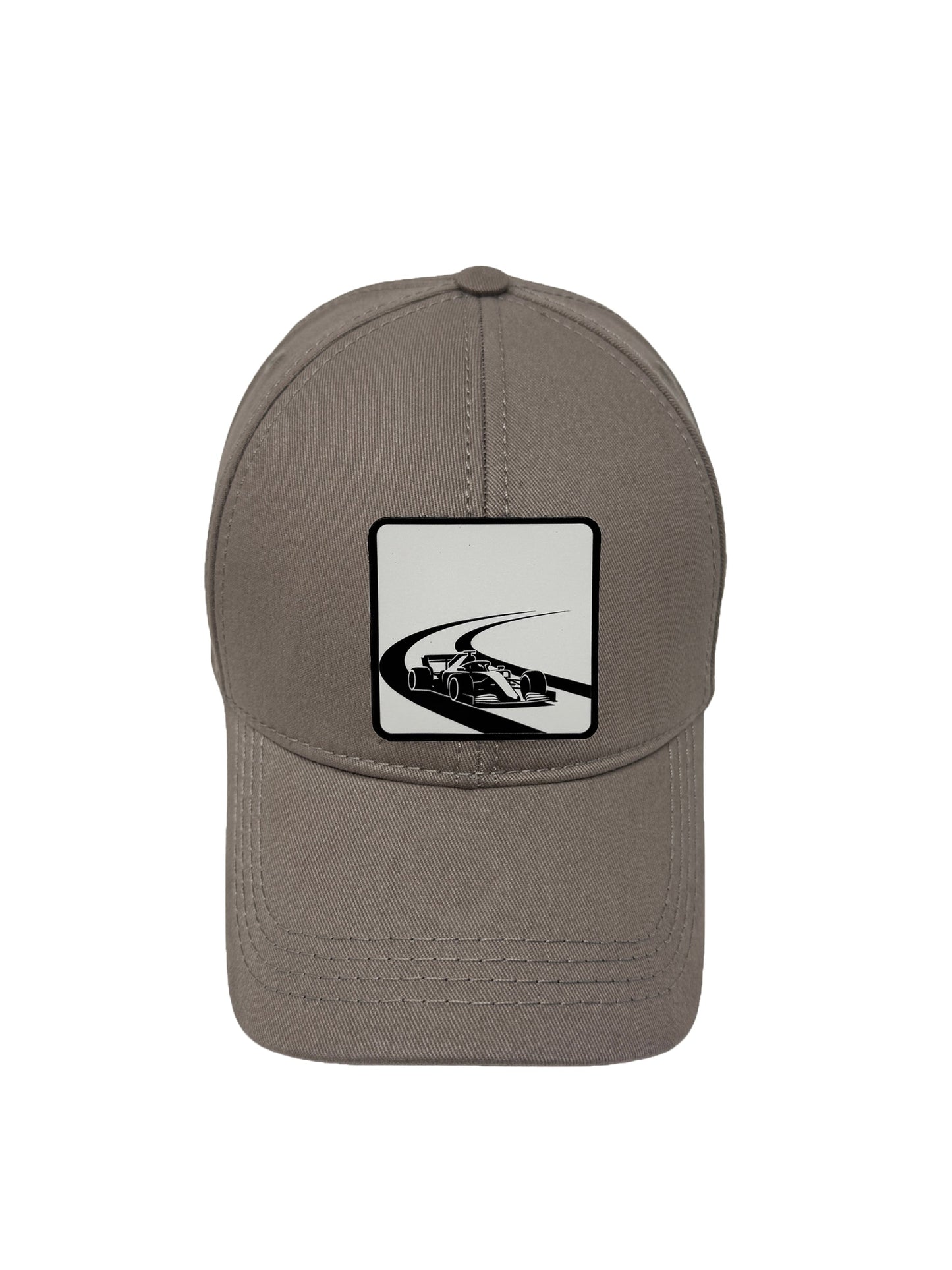 Checkered Flag | Embossed Removable Racing Patch 6 Panel Baseball Hat – %100 Cotton, Adjustable Strapback, Curved Bill , One Size Fits Most