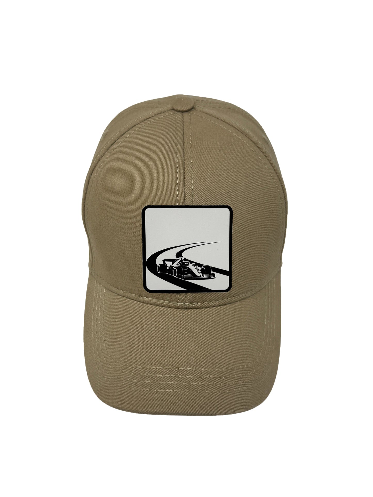 Checkered Flag | Embossed Removable Racing Patch 6 Panel Baseball Hat – %100 Cotton, Adjustable Strapback, Curved Bill , One Size Fits Most