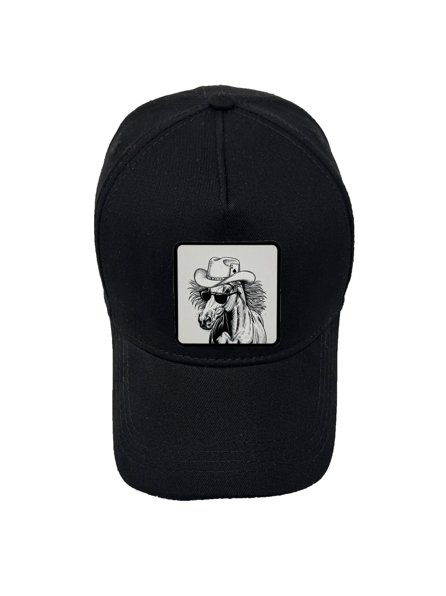 Cowboy Colt | Embossed Removable Western Patch 5 Panel Baseball Hat – %100 Cotton, Adjustable Strapback, Curved Bill , One Size Fits Most