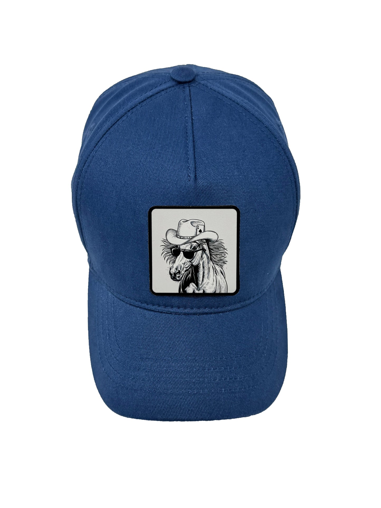 Cowboy Colt | Embossed Removable Western Patch 5 Panel Baseball Hat – %100 Cotton, Adjustable Strapback, Curved Bill , One Size Fits Most