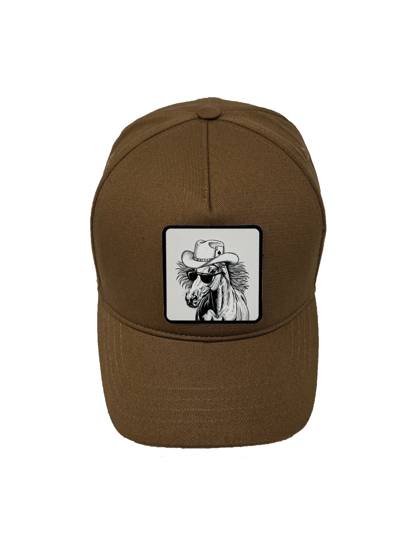 Cowboy Colt | Embossed Removable Western Patch 5 Panel Baseball Hat – %100 Cotton, Adjustable Strapback, Curved Bill , One Size Fits Most