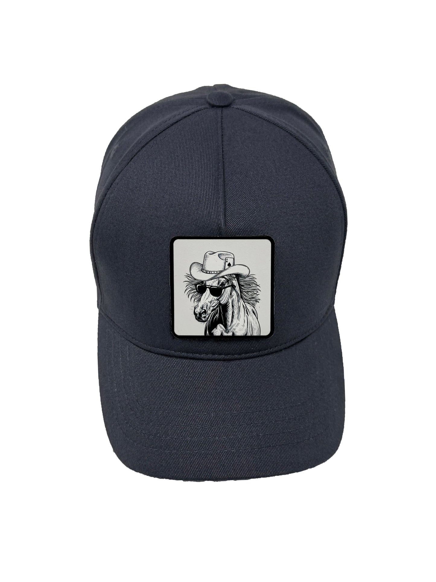 Cowboy Colt | Embossed Removable Western Patch 5 Panel Baseball Hat – %100 Cotton, Adjustable Strapback, Curved Bill , One Size Fits Most