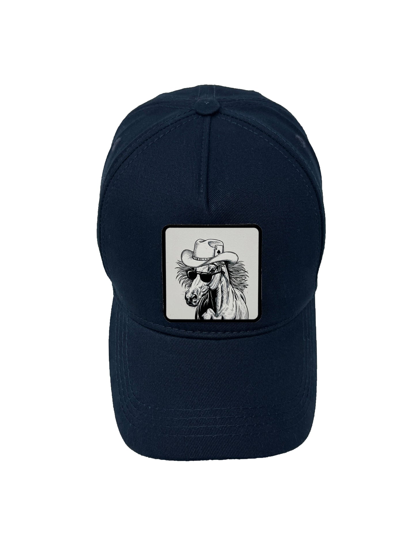 Cowboy Colt | Embossed Removable Western Patch 5 Panel Baseball Hat – %100 Cotton, Adjustable Strapback, Curved Bill , One Size Fits Most