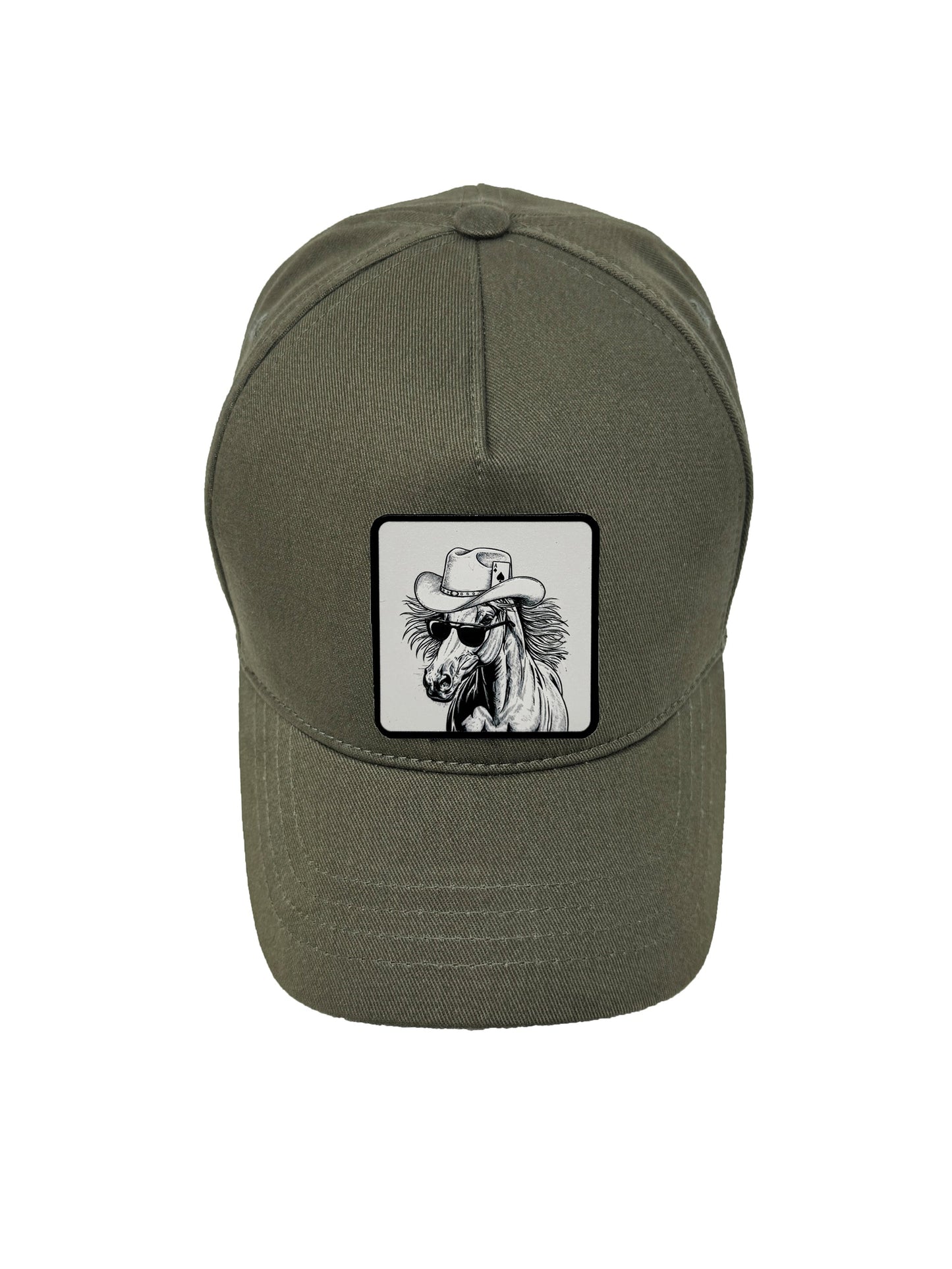 Cowboy Colt | Embossed Removable Western Patch 5 Panel Baseball Hat – %100 Cotton, Adjustable Strapback, Curved Bill , One Size Fits Most