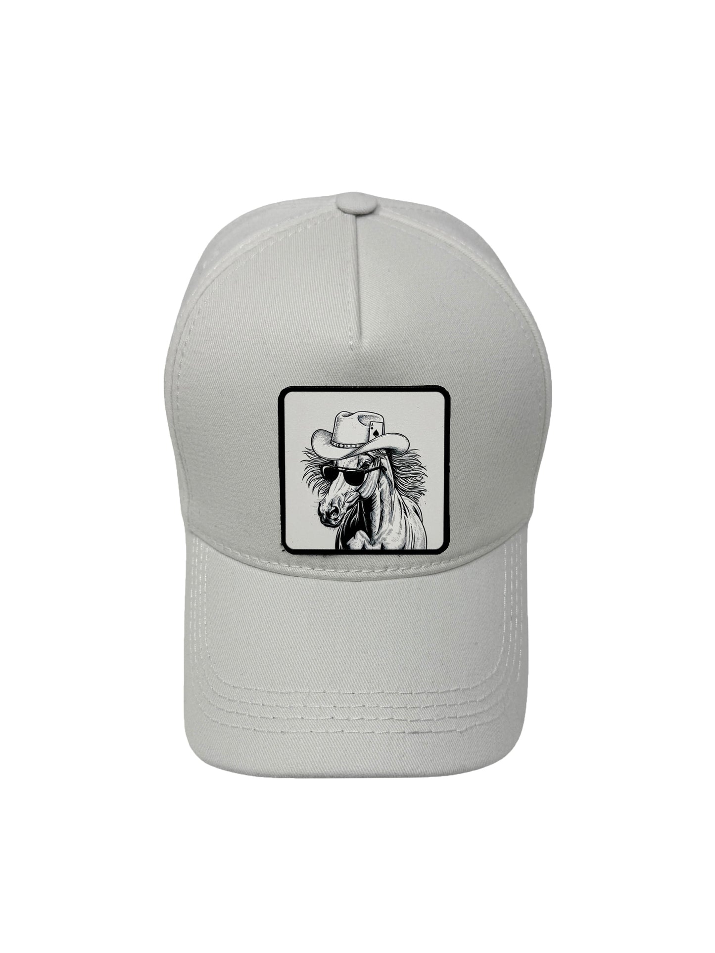 Cowboy Colt | Embossed Removable Western Patch 5 Panel Baseball Hat – %100 Cotton, Adjustable Strapback, Curved Bill , One Size Fits Most