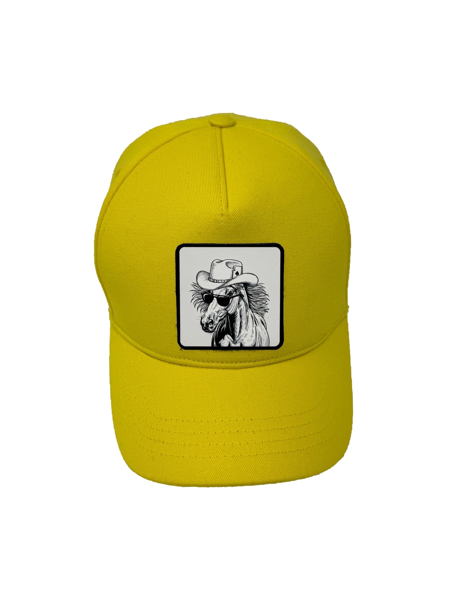 Cowboy Colt | Embossed Removable Western Patch 5 Panel Baseball Hat – %100 Cotton, Adjustable Strapback, Curved Bill , One Size Fits Most