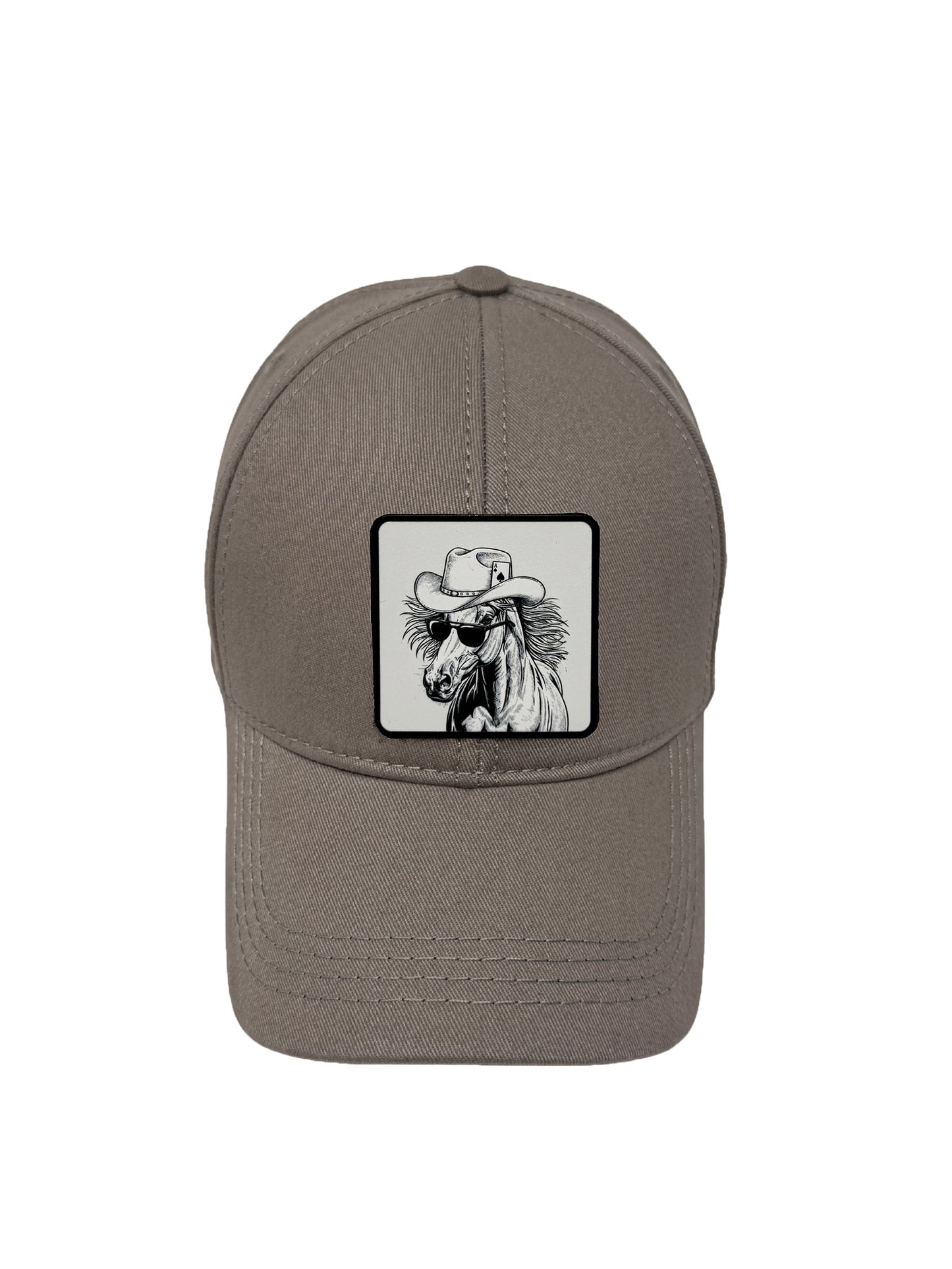 Cowboy Colt | Embossed Removable Western Patch 6 Panel Baseball Hat – %100 Cotton, Adjustable Strapback, Curved Bill , One Size Fits Most