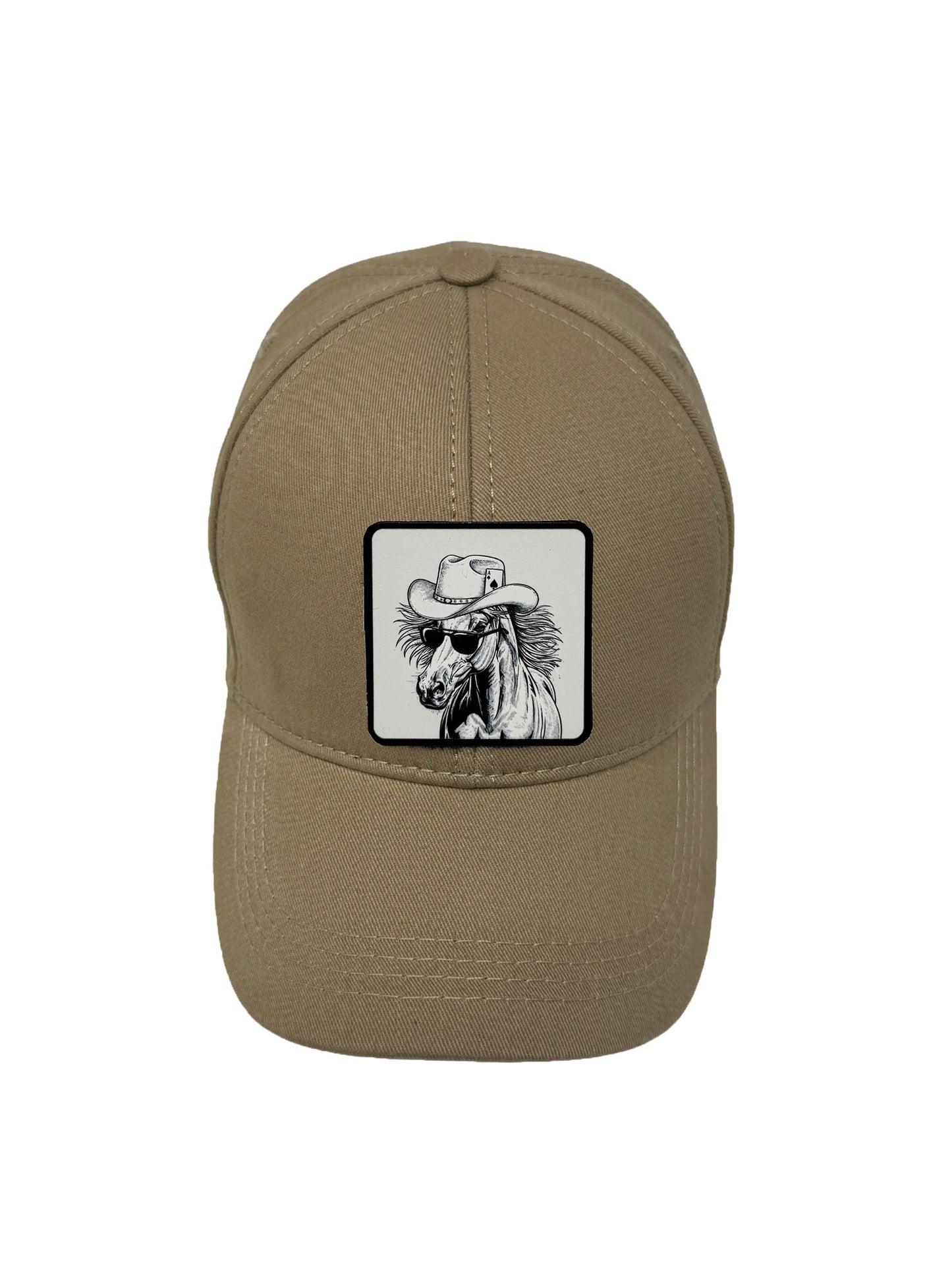 Cowboy Colt | Embossed Removable Western Patch 6 Panel Baseball Hat – %100 Cotton, Adjustable Strapback, Curved Bill , One Size Fits Most