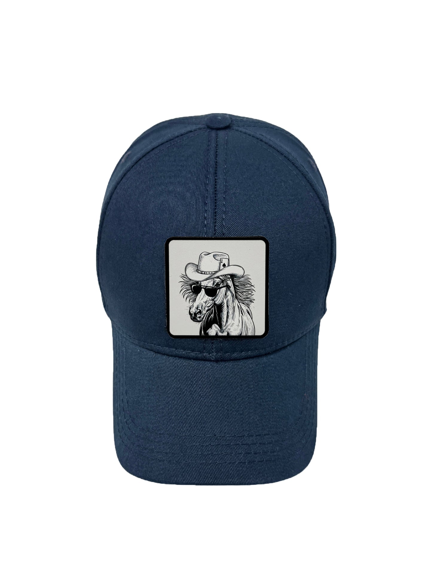 Cowboy Colt | Embossed Removable Western Patch 6 Panel Baseball Hat – %100 Cotton, Adjustable Strapback, Curved Bill , One Size Fits Most