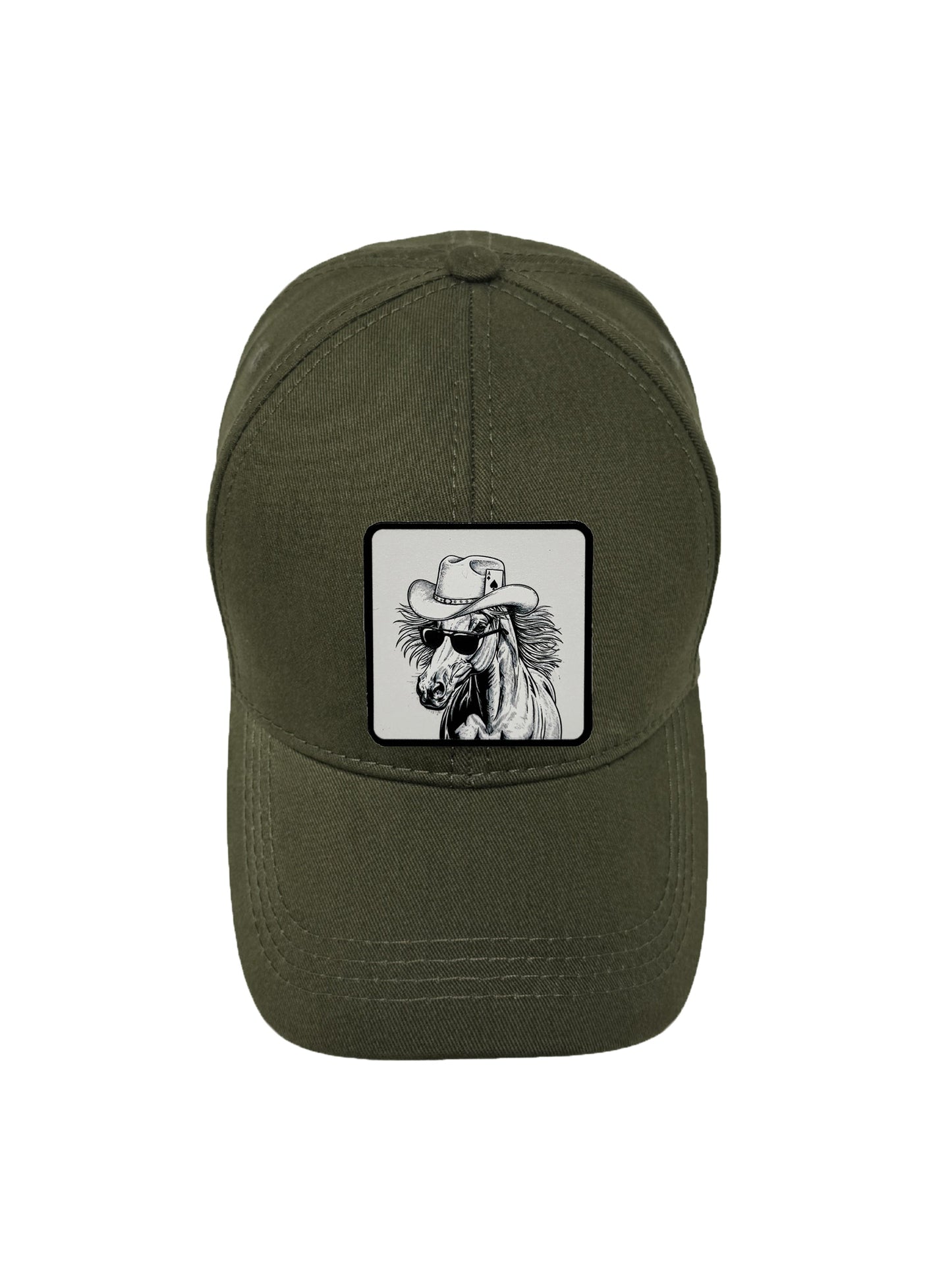 Cowboy Colt | Embossed Removable Western Patch 6 Panel Baseball Hat – %100 Cotton, Adjustable Strapback, Curved Bill , One Size Fits Most