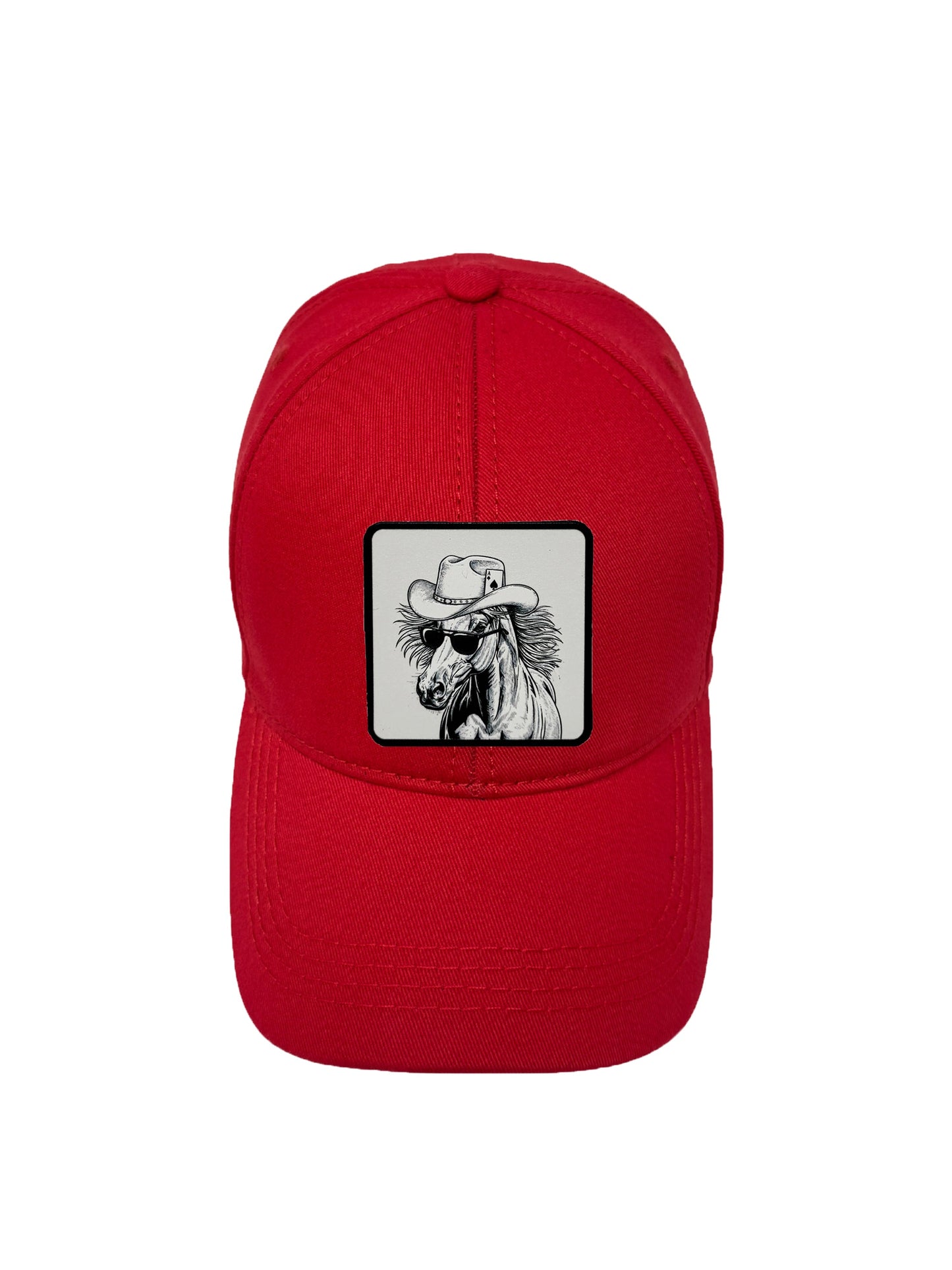 Cowboy Colt | Embossed Removable Western Patch 6 Panel Baseball Hat – %100 Cotton, Adjustable Strapback, Curved Bill , One Size Fits Most