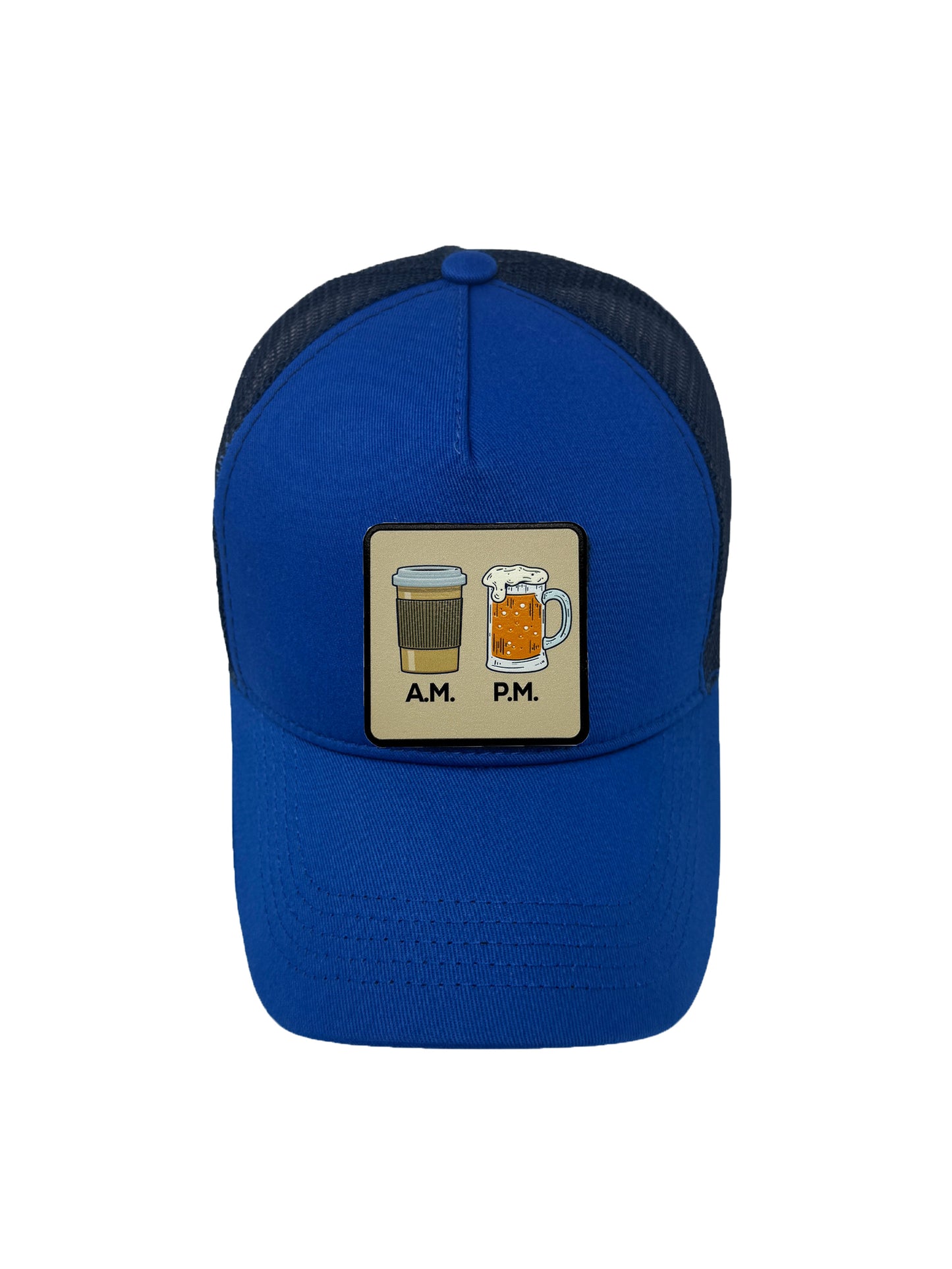 Day N Night | Embossed Removable Lifestyle Patch Trucker Hat – Adjustable Snapback, Breathable Mesh, One Size Fits Most