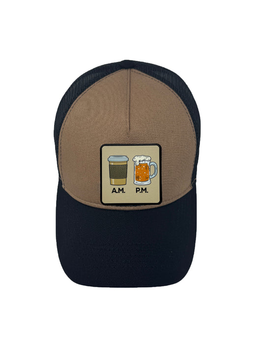 Day N Night | Embossed Removable Lifestyle Patch Trucker Hat – Adjustable Snapback, Breathable Mesh, One Size Fits Most